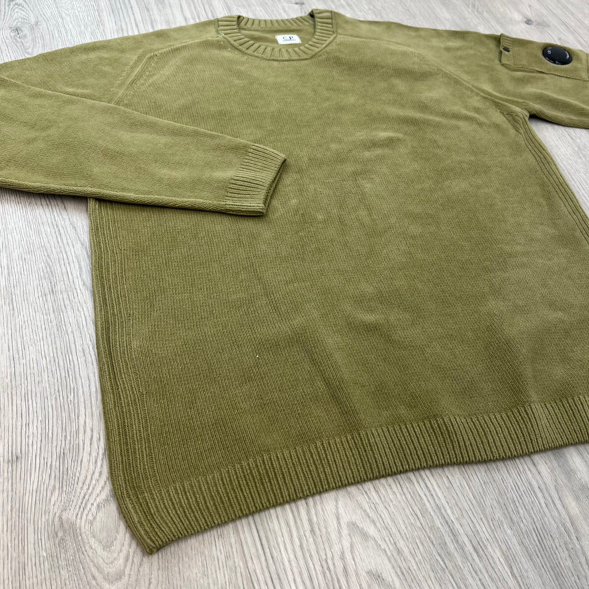 CP Company Chenille Knit Sweatshirt - Dried Herb