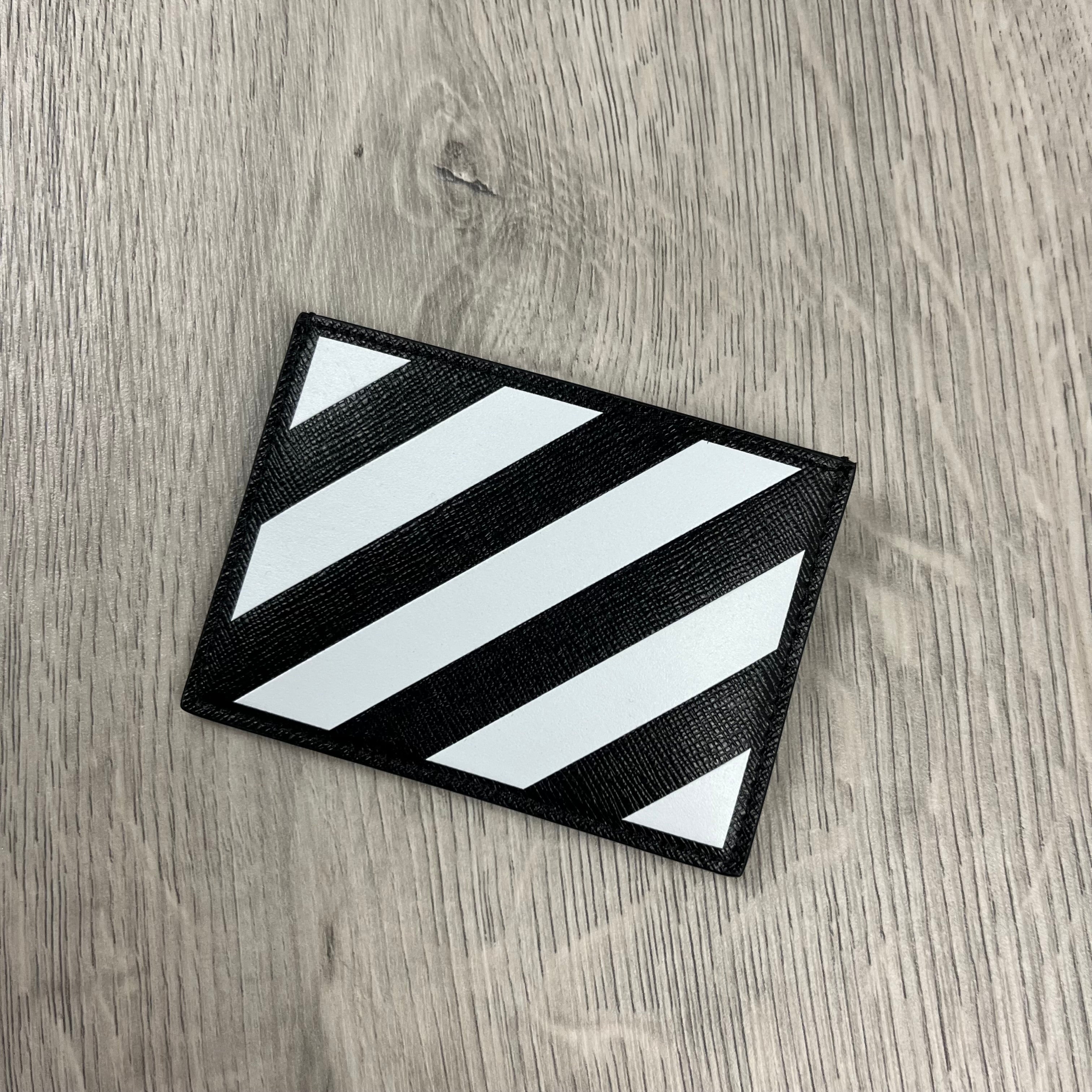 Off-White Leather Cardholder - Black