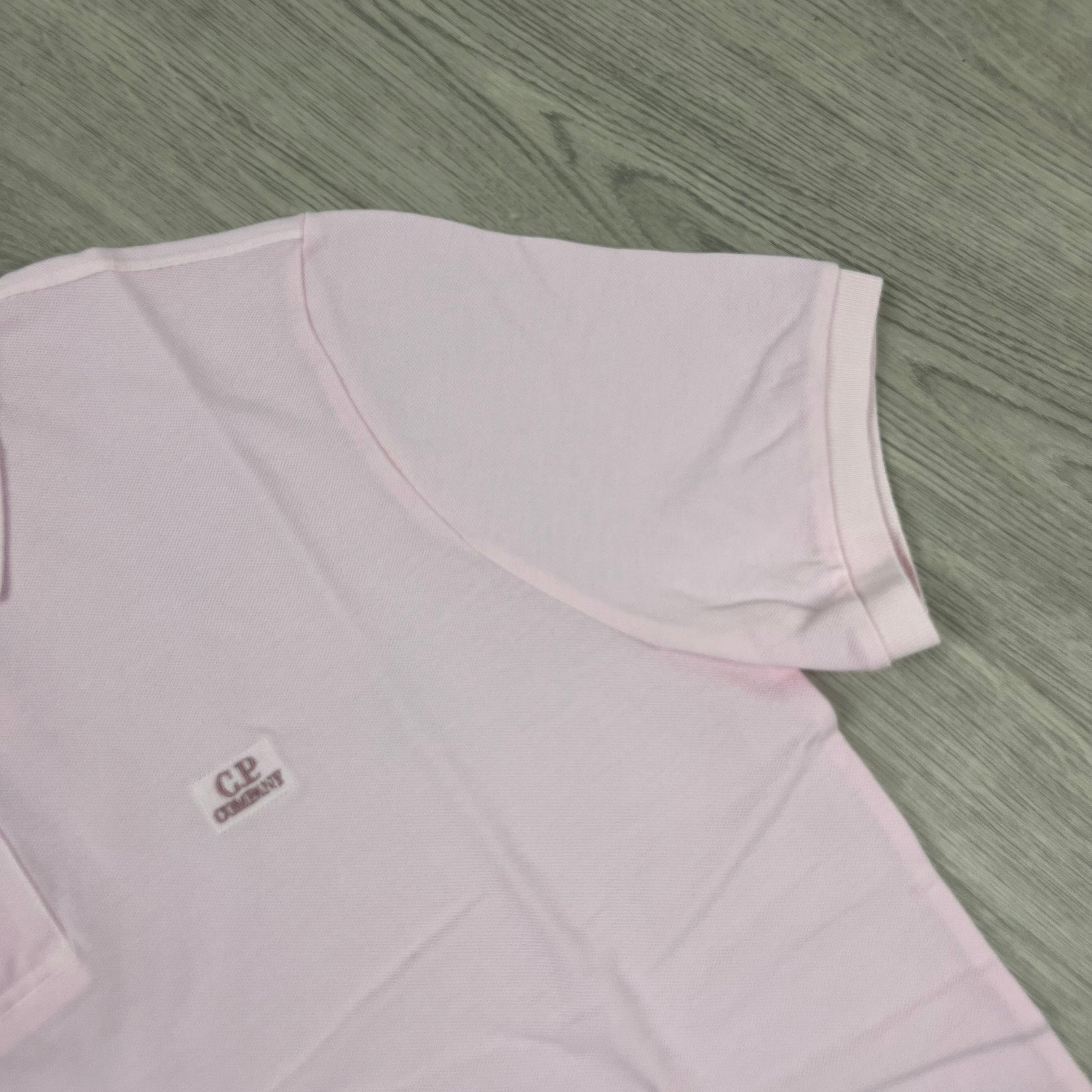 CP Company Piquet Polo Shirt - Pink