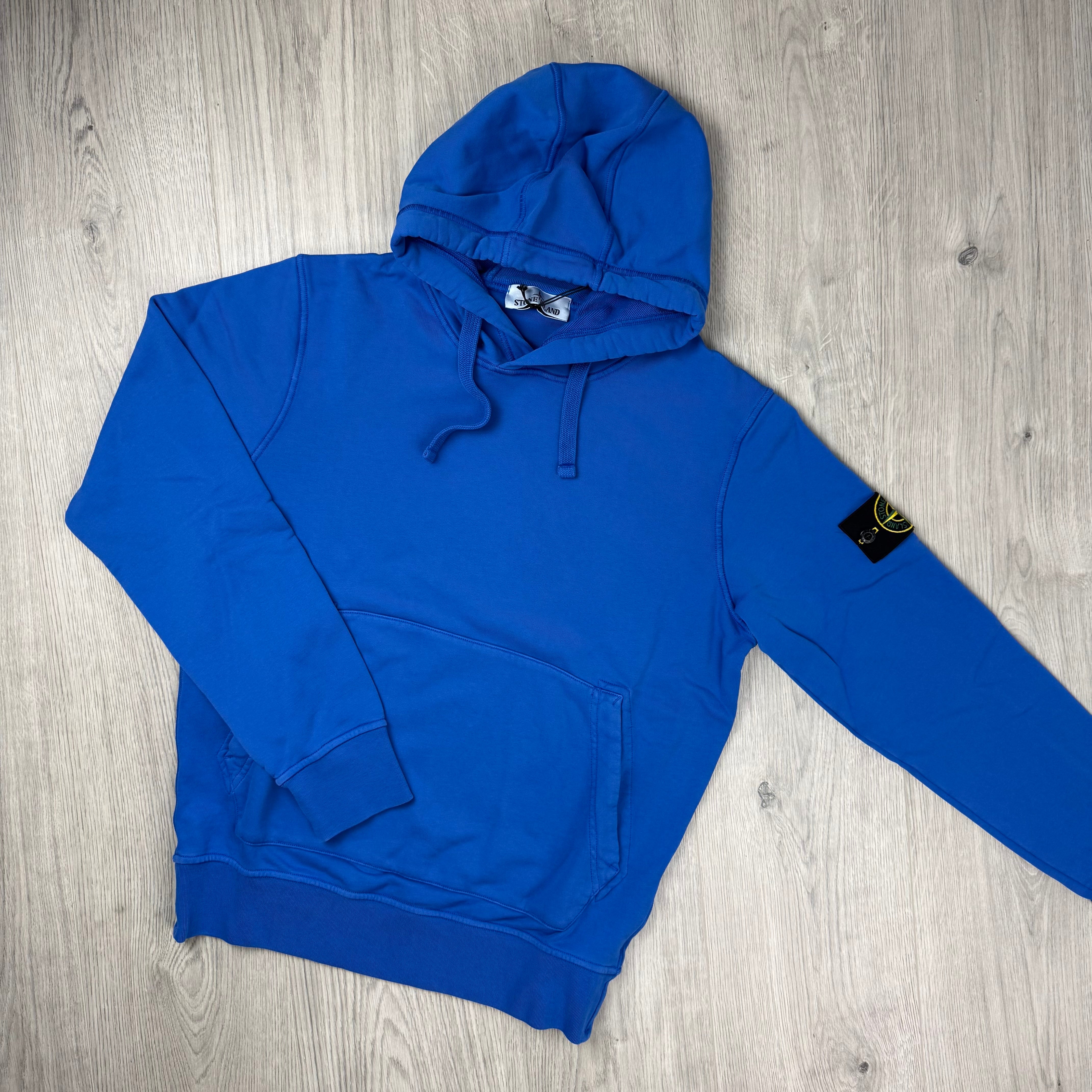 Stone Island Dyed Hoodie - Bright Blue