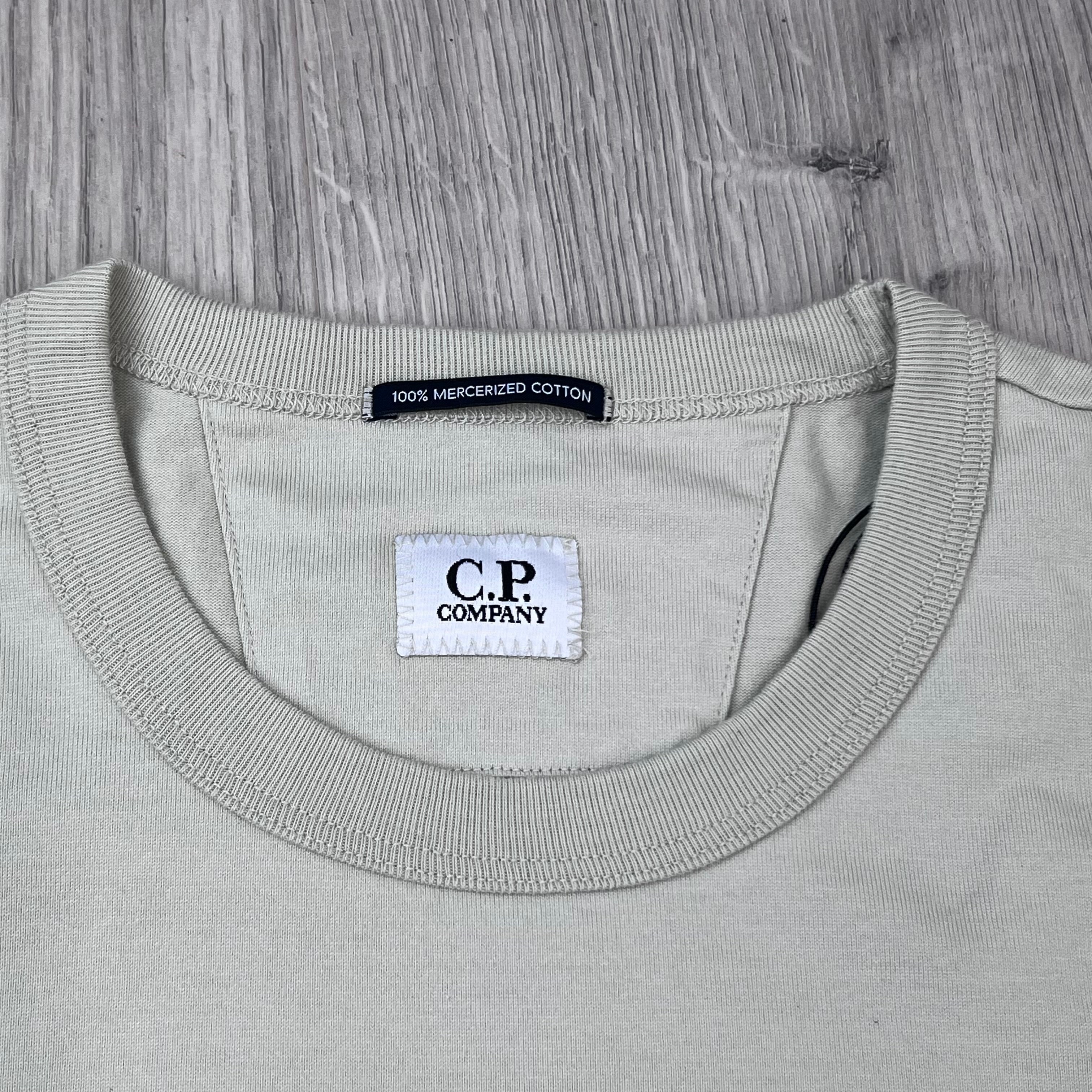 CP Company Logo T-Shirt - Silver Birch