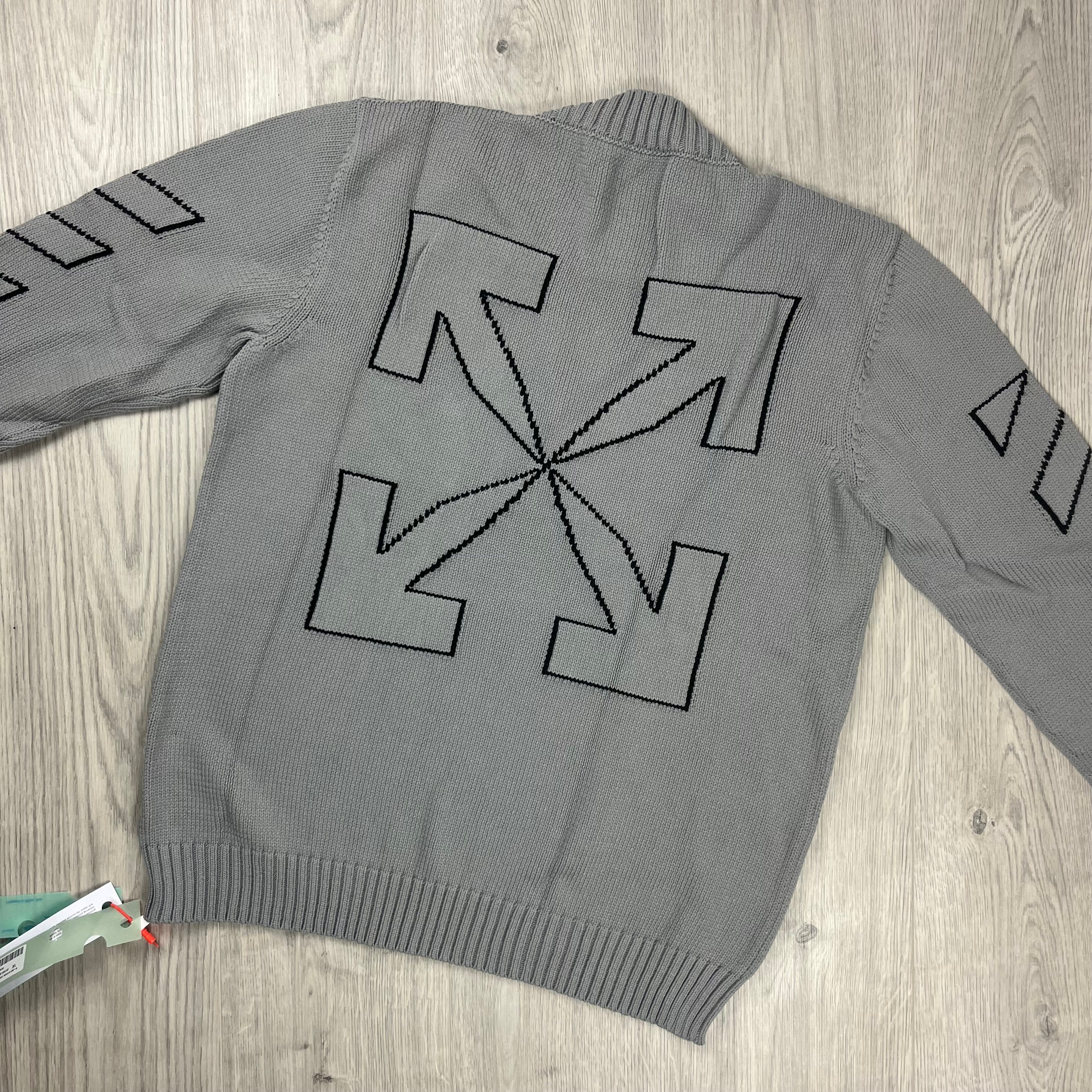 Off-White Knit Sweatshirt - Grey