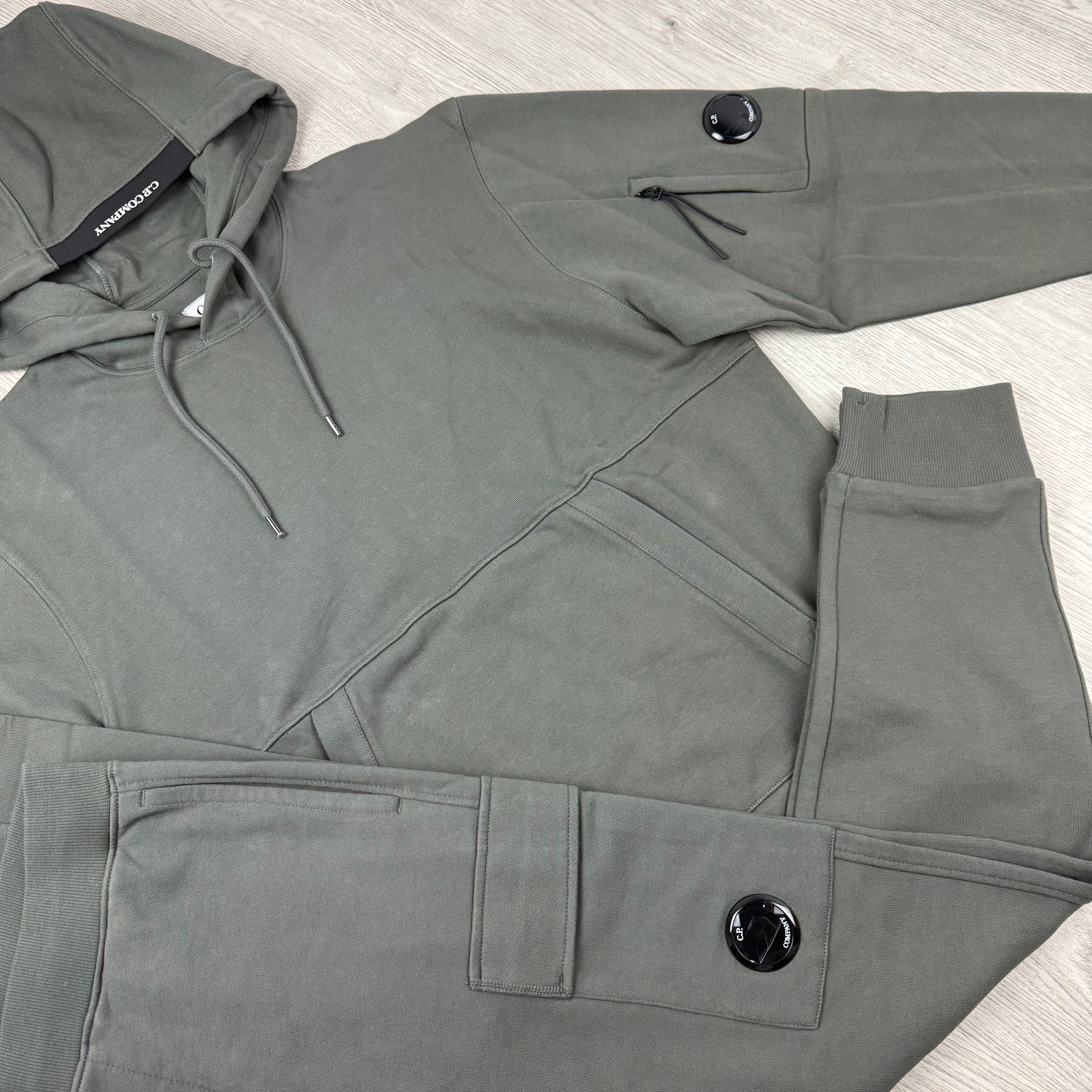CP Company Raised Fleece Tracksuit - Gunmetal