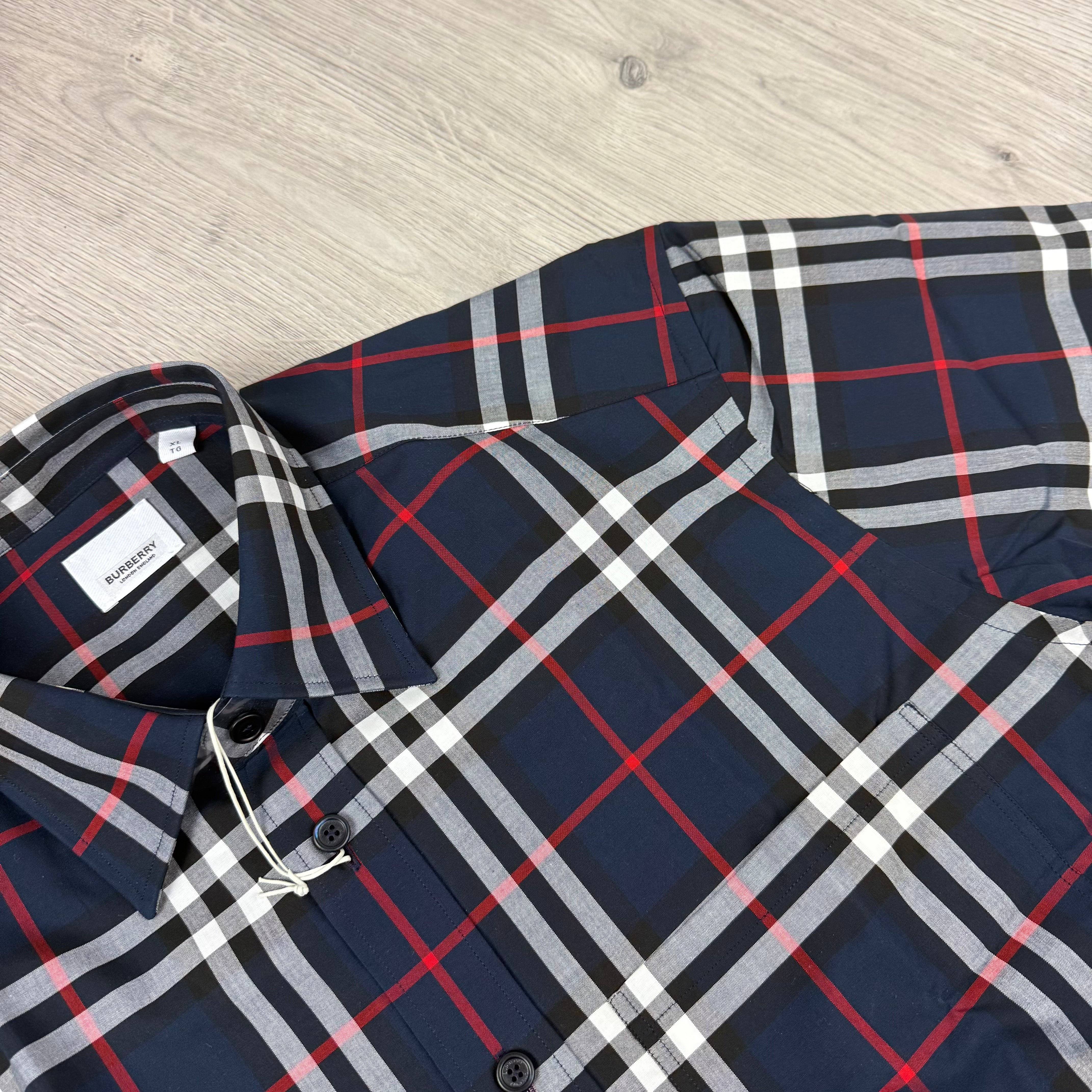 Burberry Check Shirt - Navy