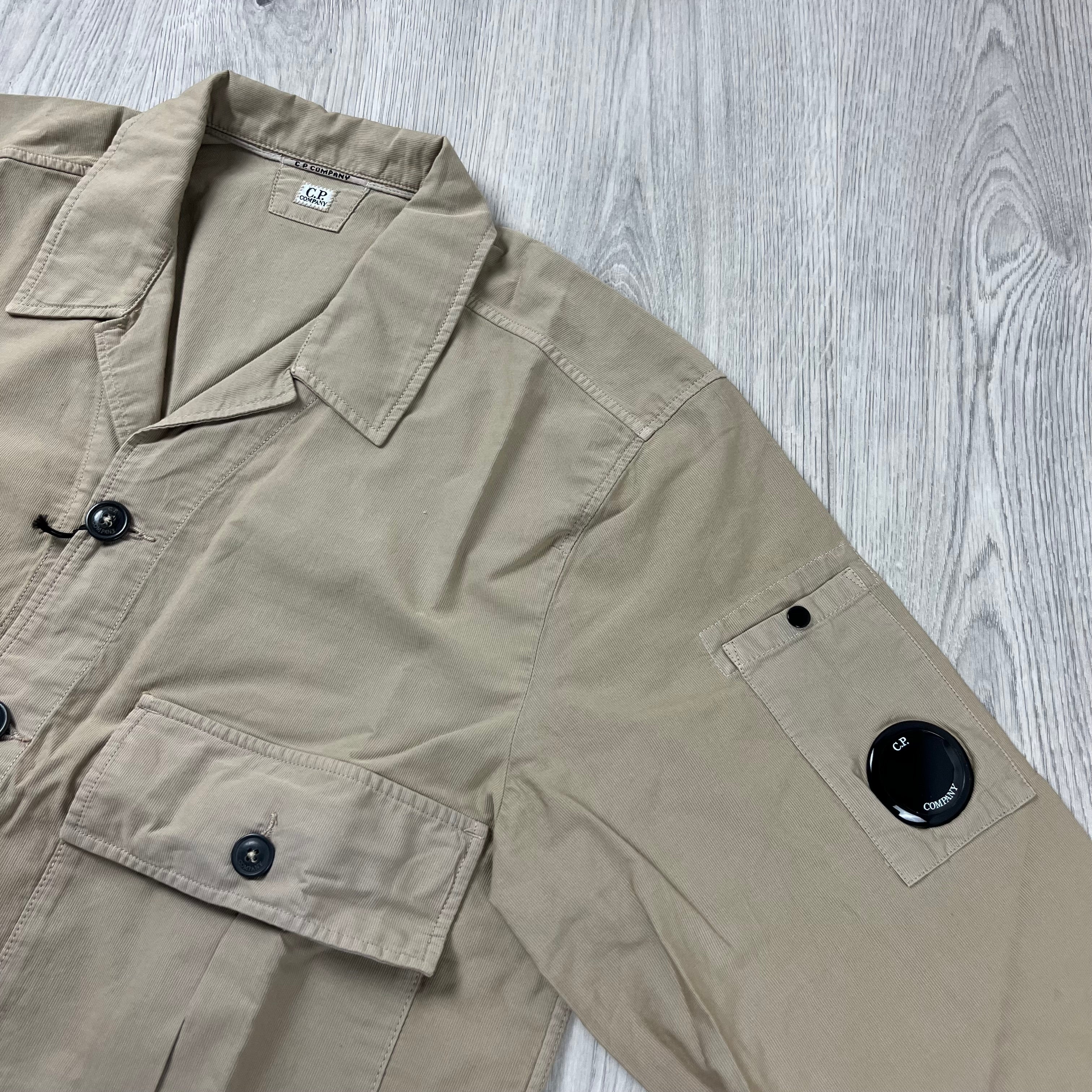 CP Company Button Overshirt - Tan