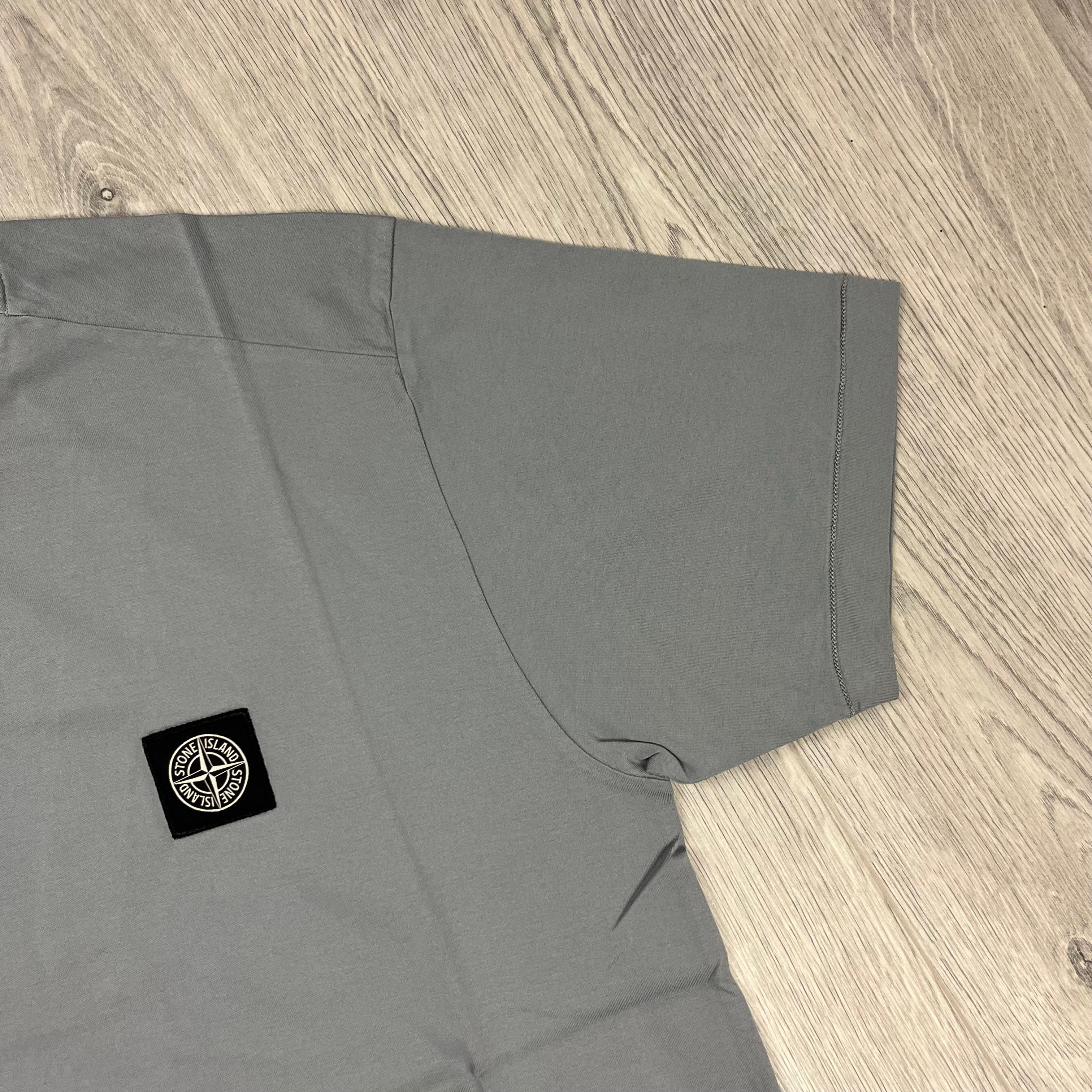 Stone Island Patch T-shirt in Green Grey. On sale at Open Attire.