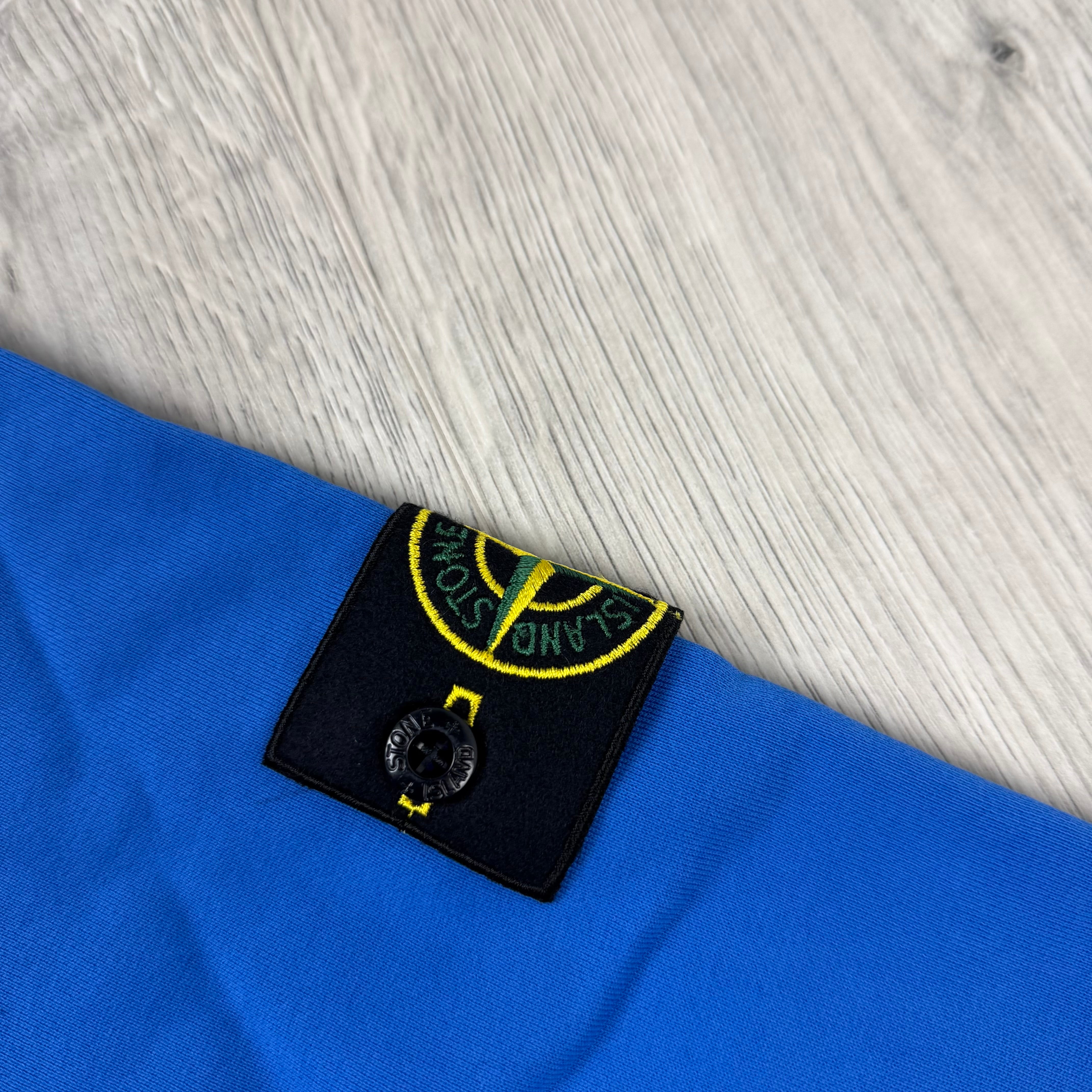 Stone Island Dyed Hoodie - Bright Blue