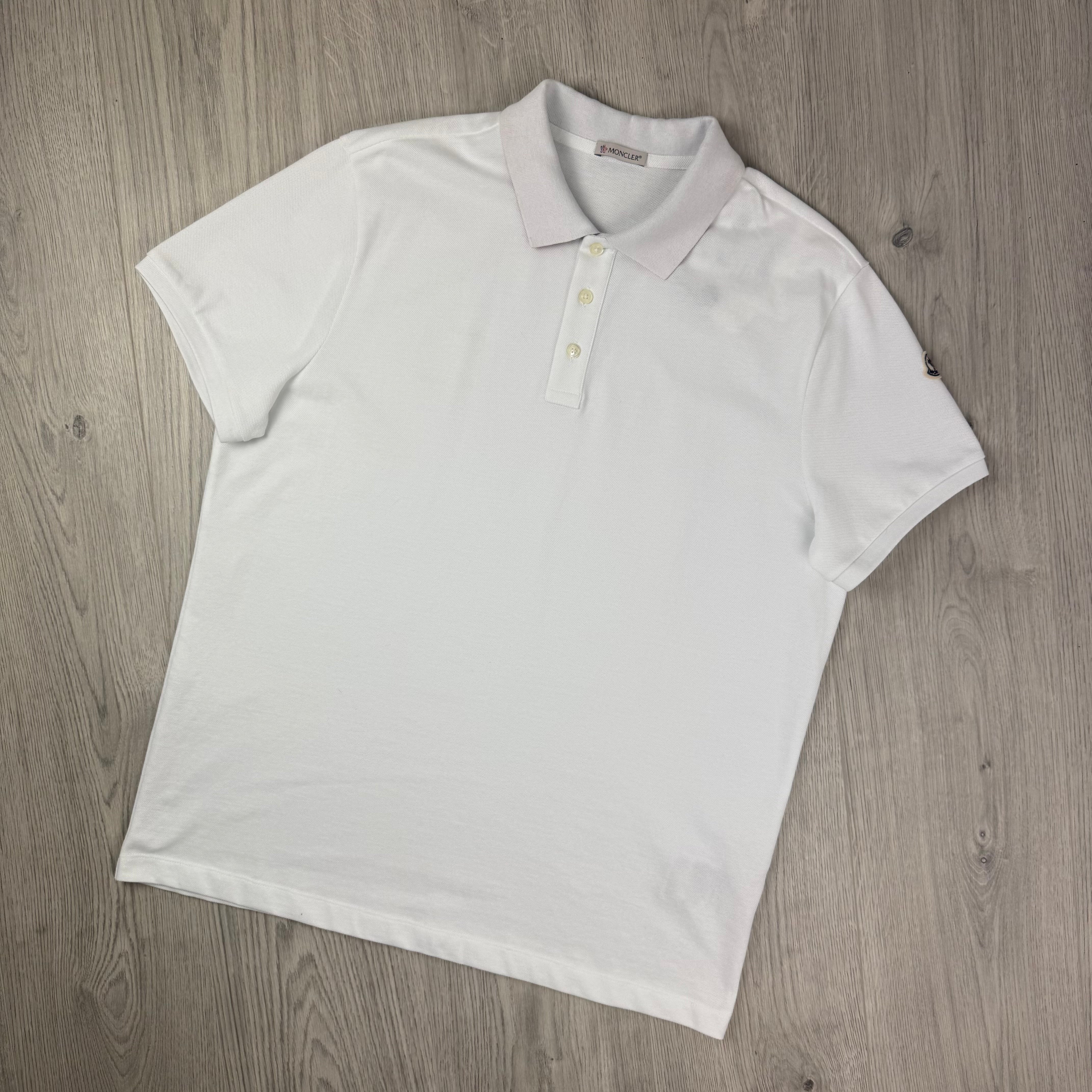 Moncler Contrast Polo Shirt - White