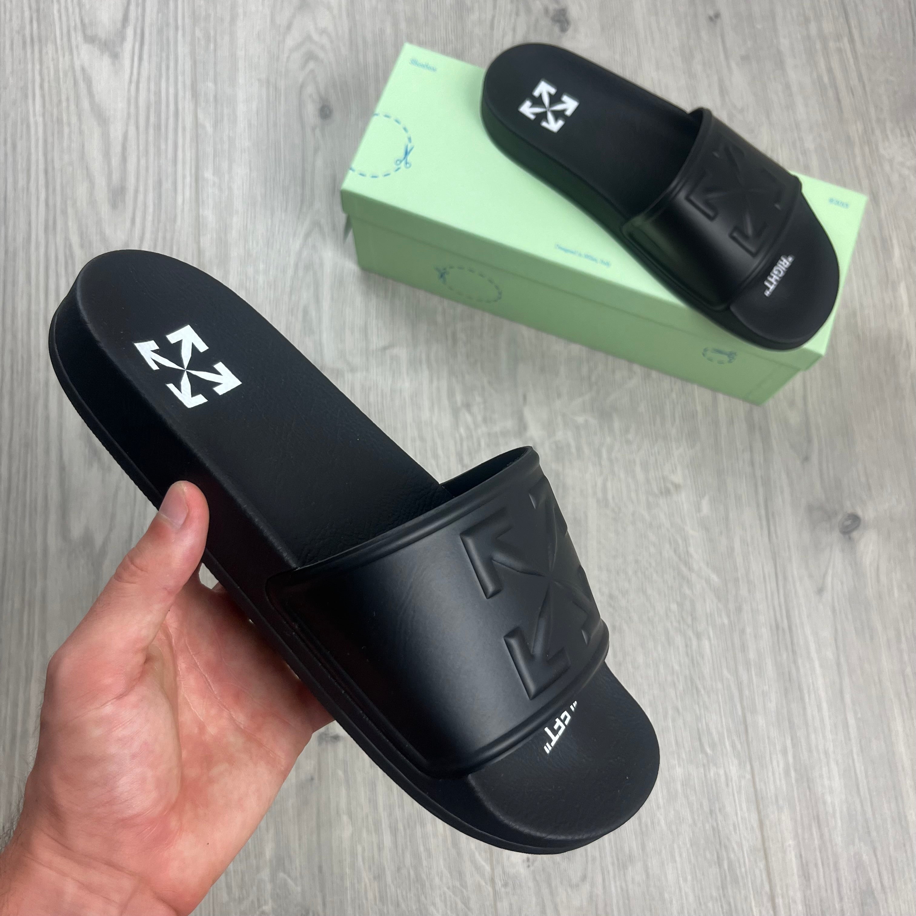 Off-White Rubber Slides - Black