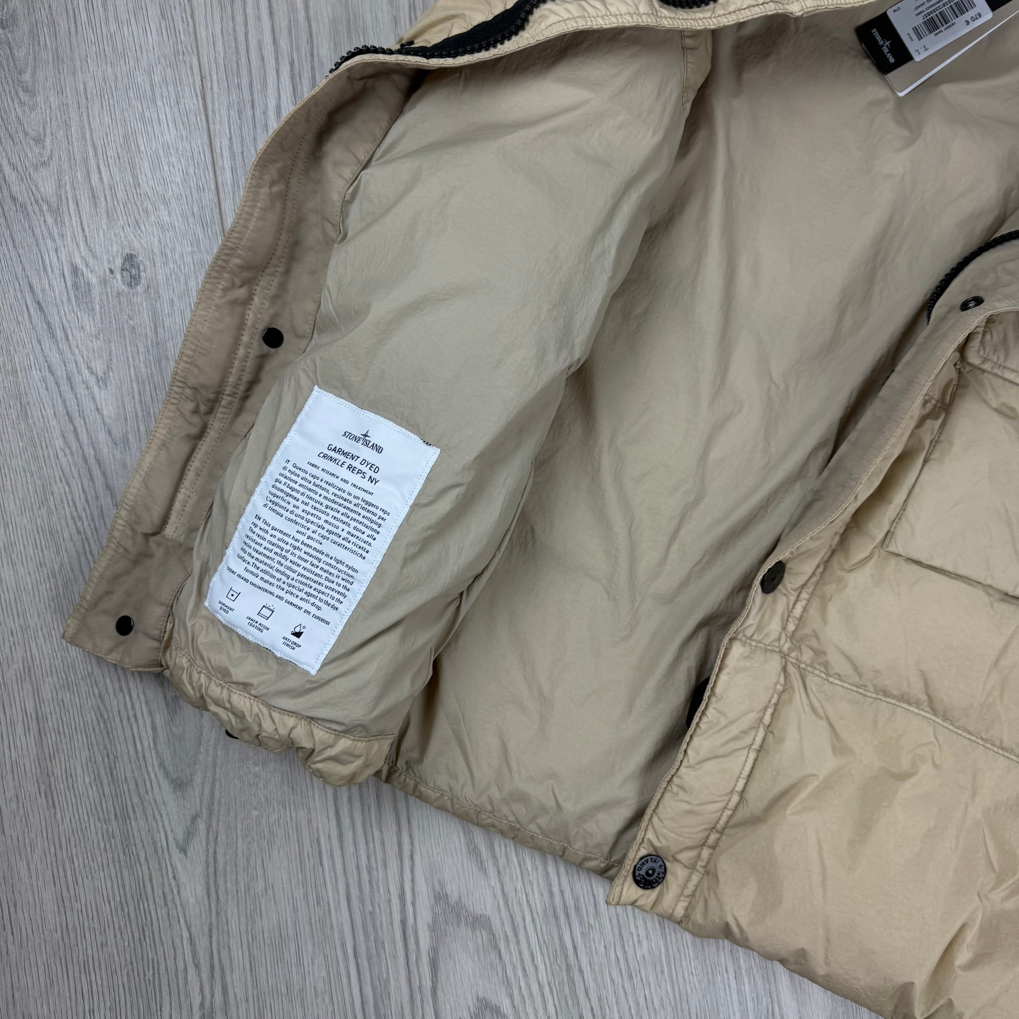 Stone Island Crinkle Reps Down Gilet - Desert