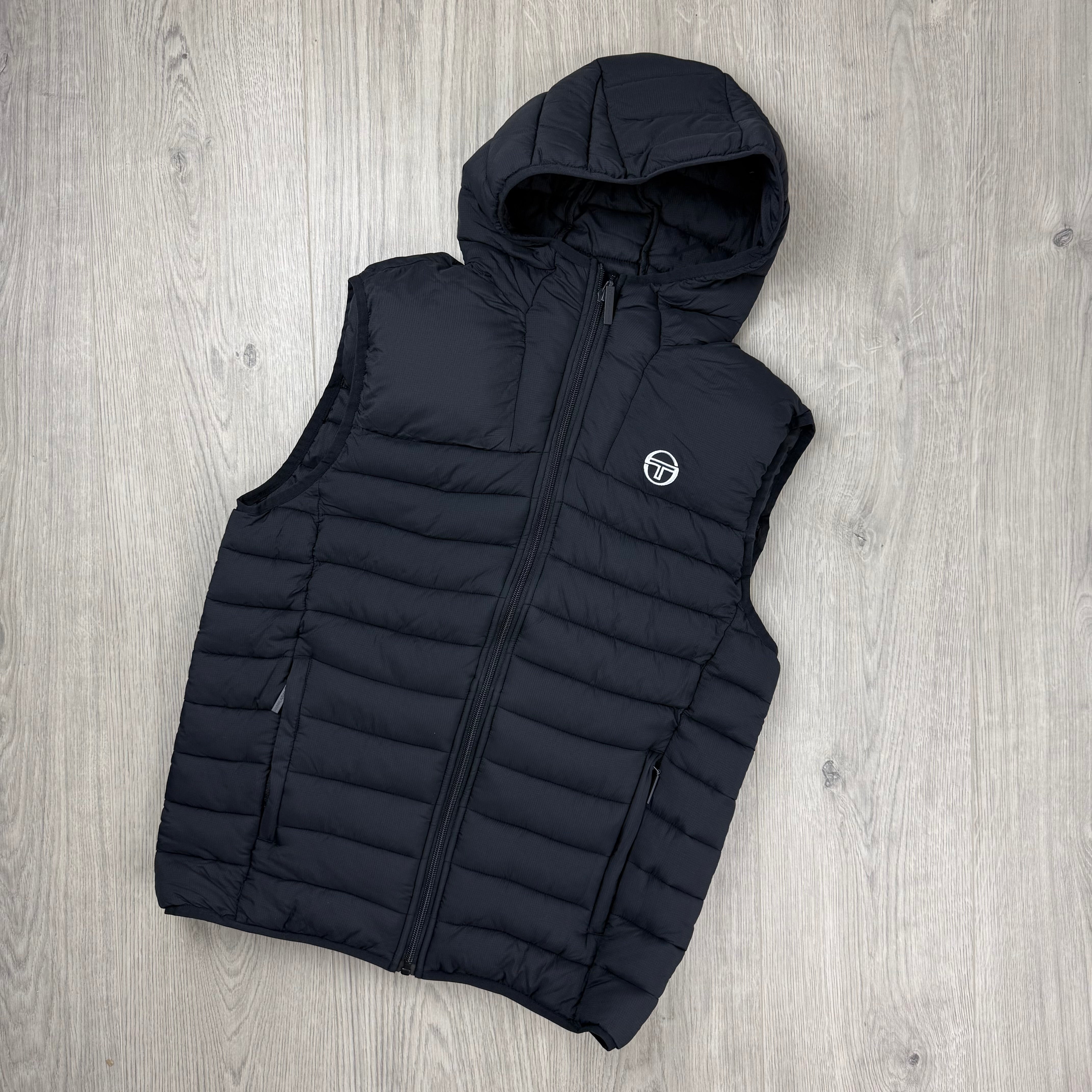 Sergio Tacchini 'Vessen 024' Puffer Gilet - Black