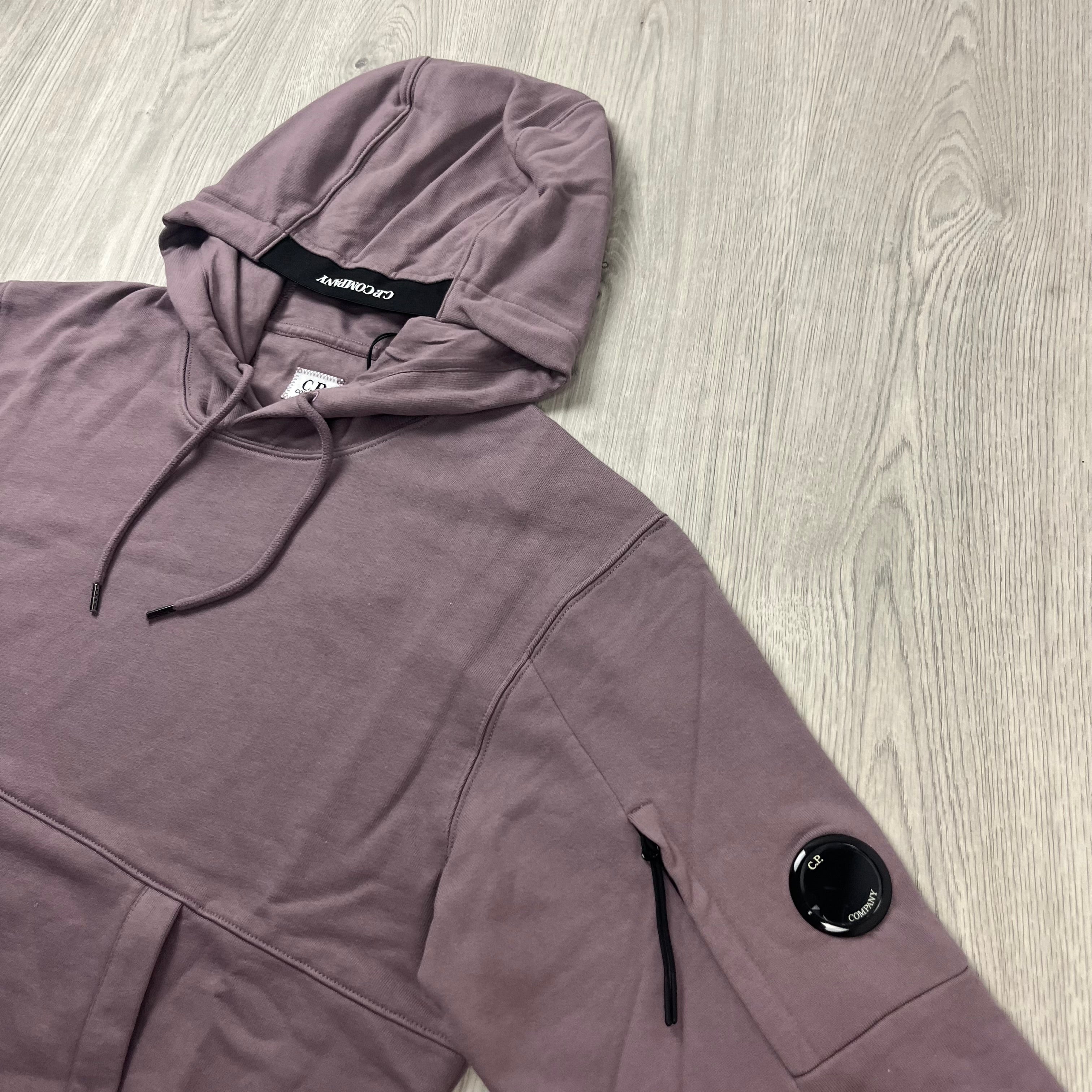 CP Company Raised Fleece Hoodie - Dove