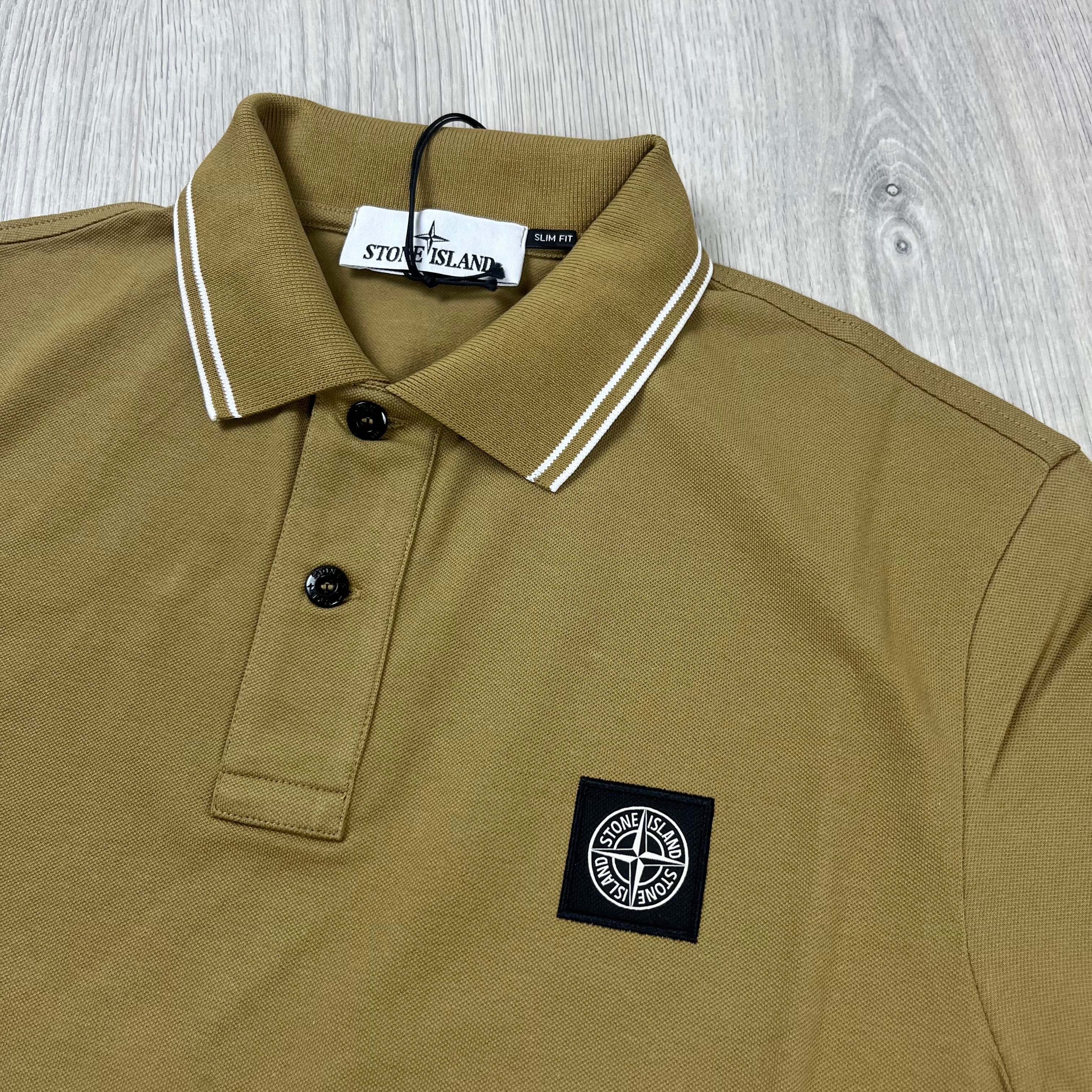 Stone Island Patch Polo Shirt - Beige