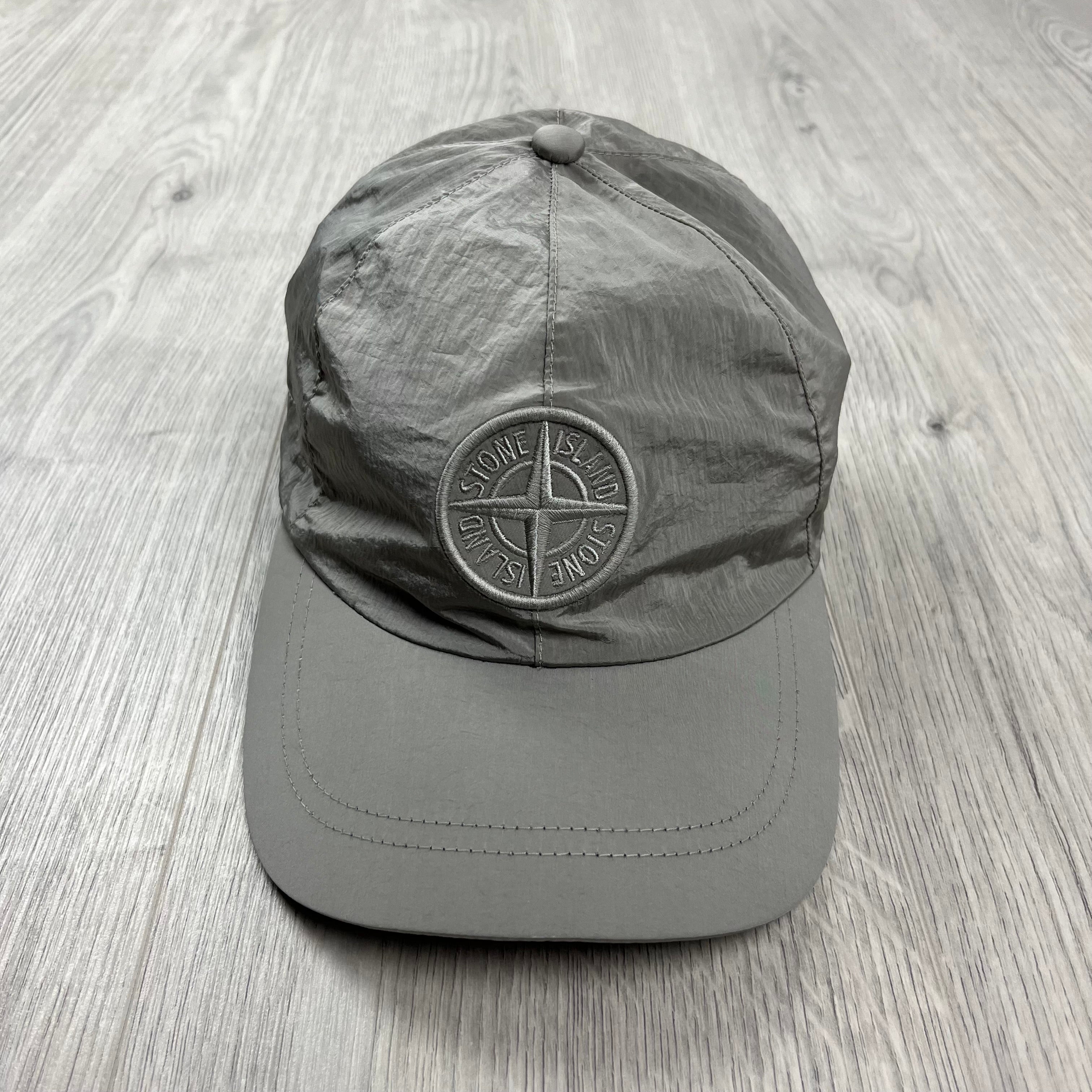 Stone Island ECONYL Baseball Cap in Plaster Beige. On sale at Open Attire.