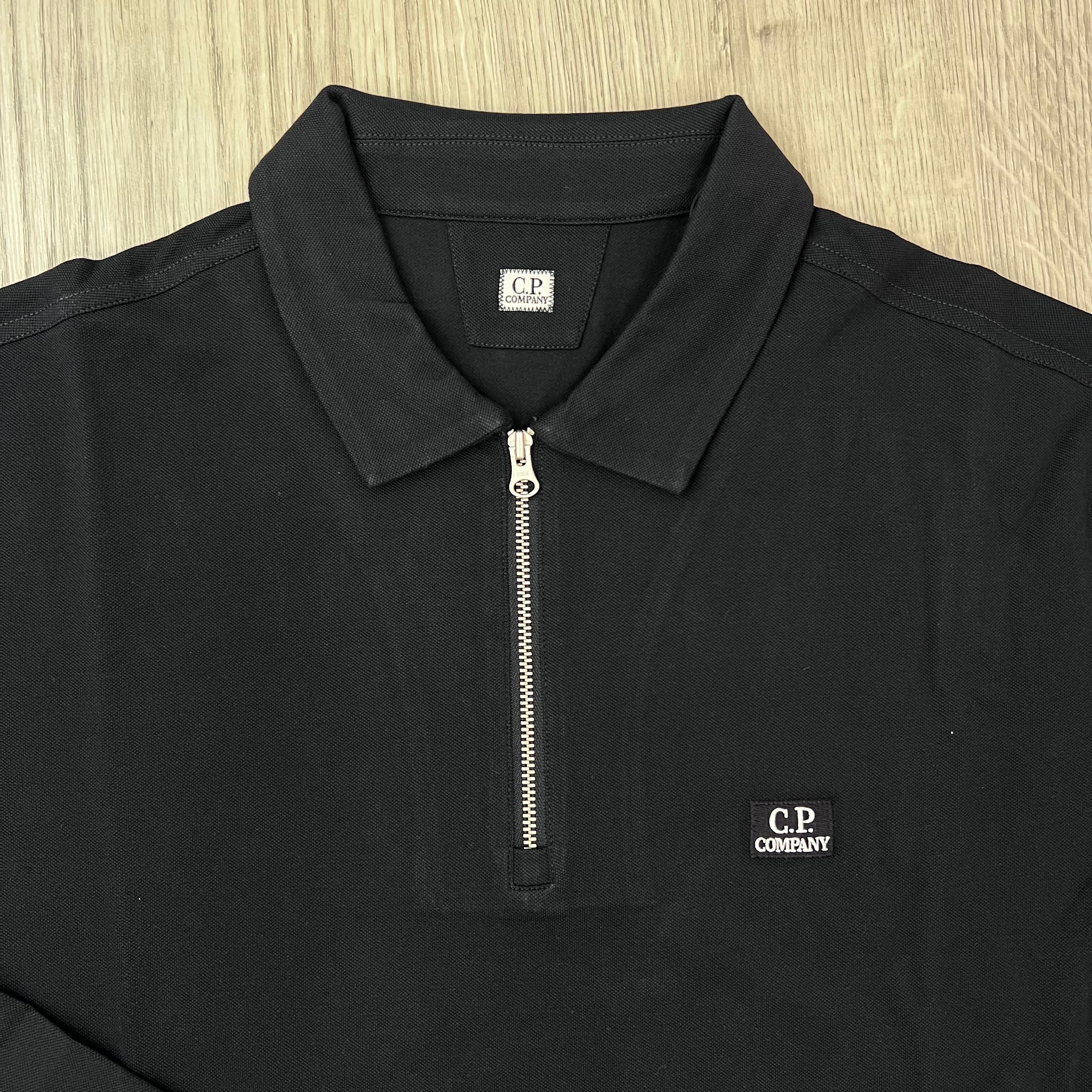 CP Company Zip Polo Shirt - Navy