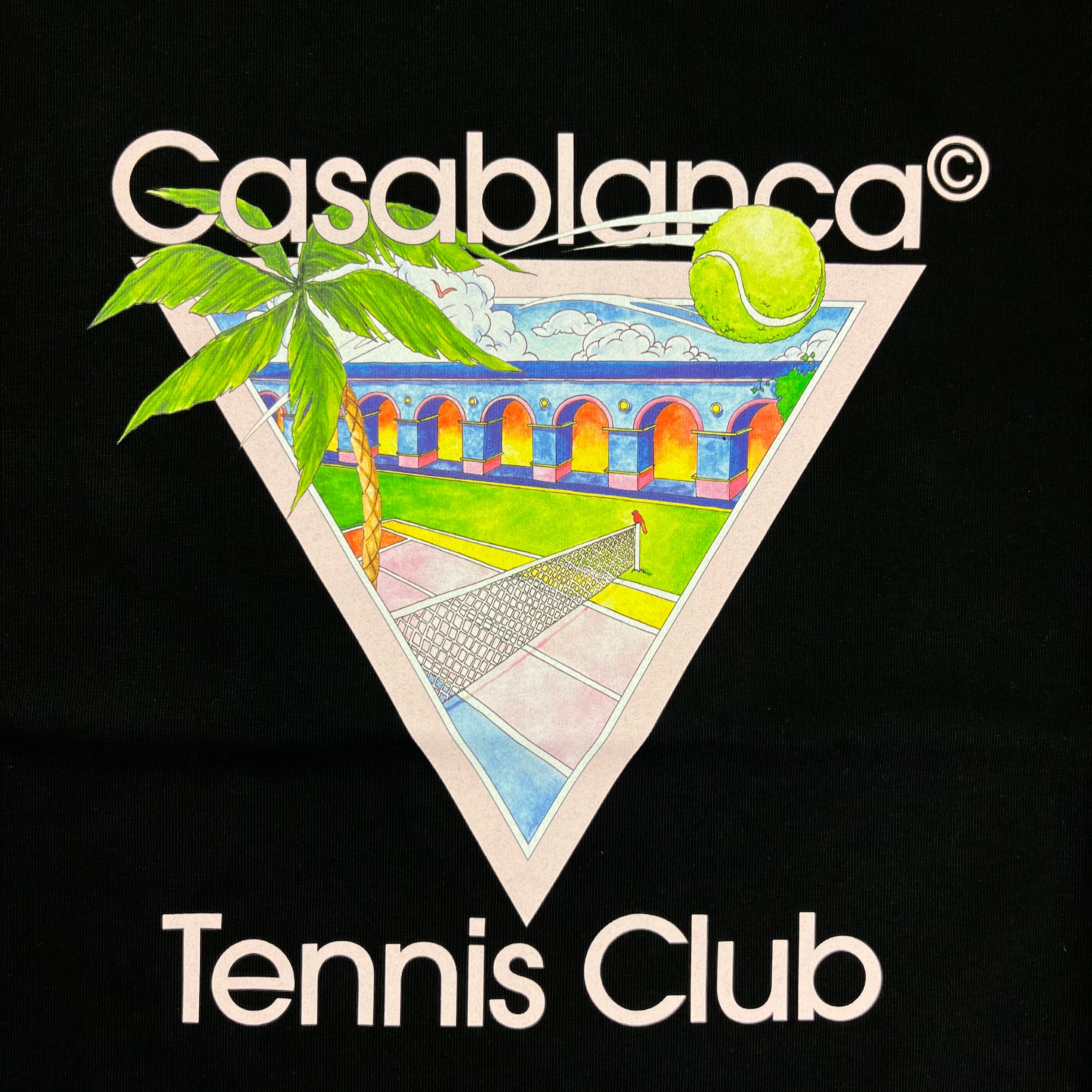 Casablanca 'Tennis Club' T-Shirt - Black
