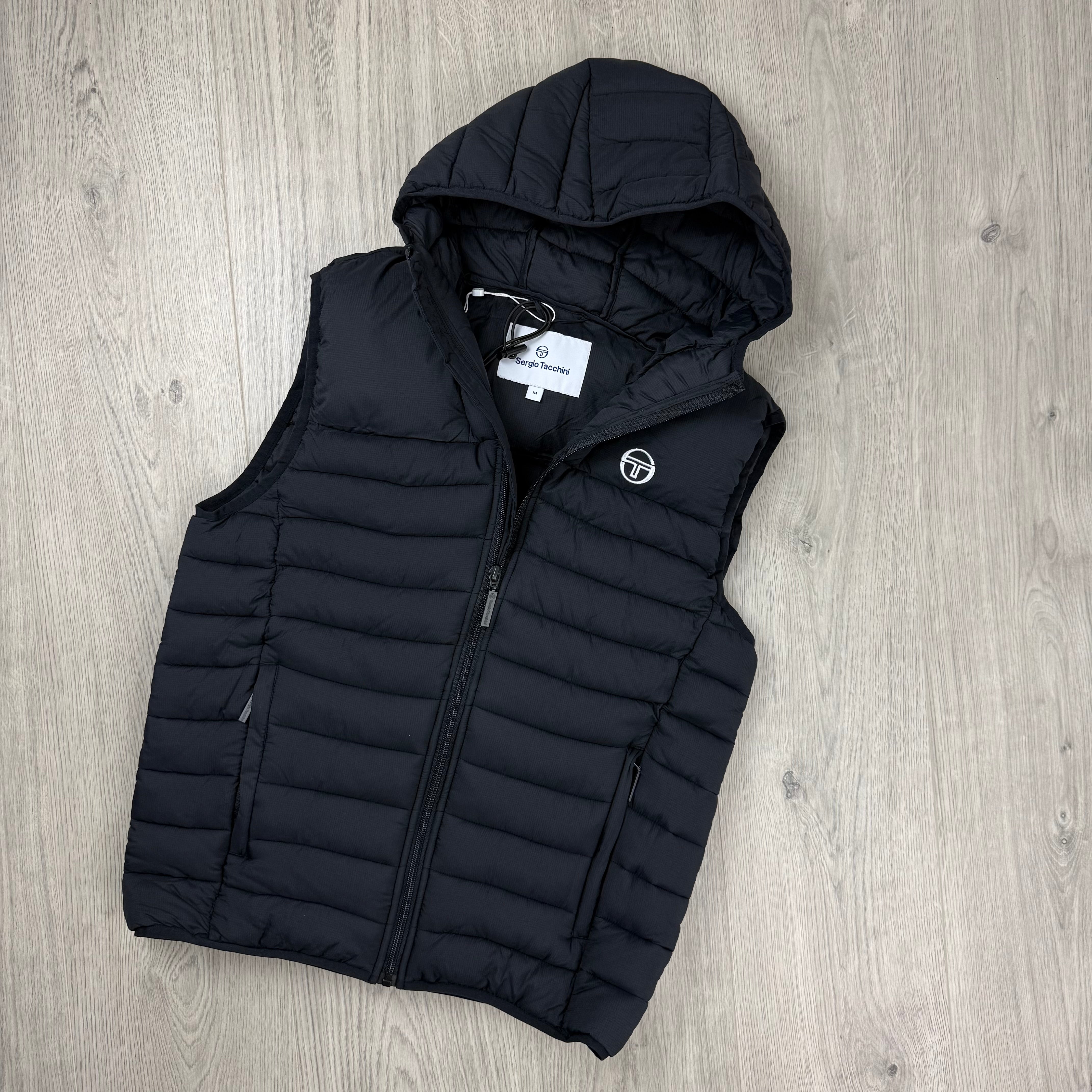 Sergio Tacchini 'Vessen 024' Puffer Gilet - Black