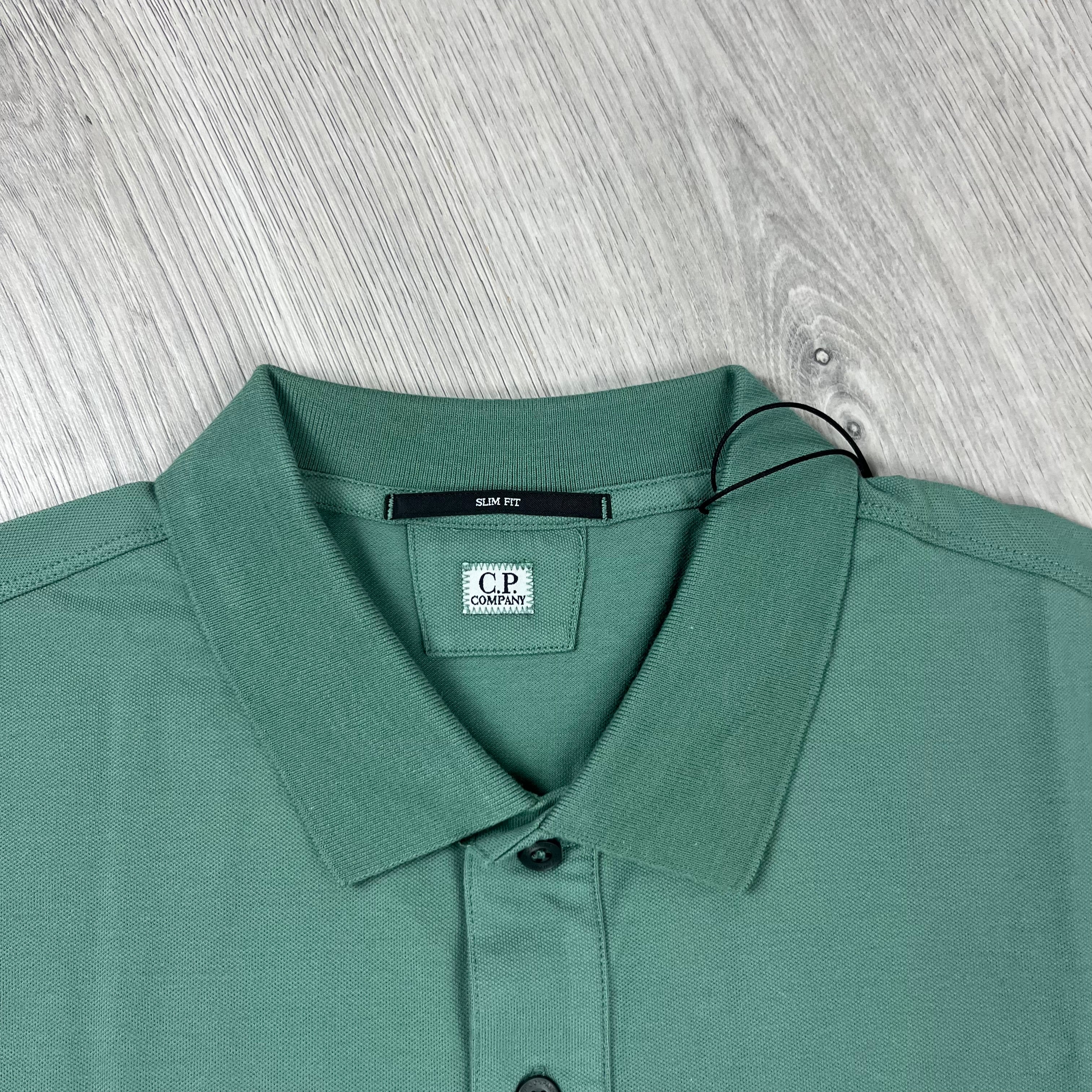 CP Company Piquet Polo Shirt - Green Bay