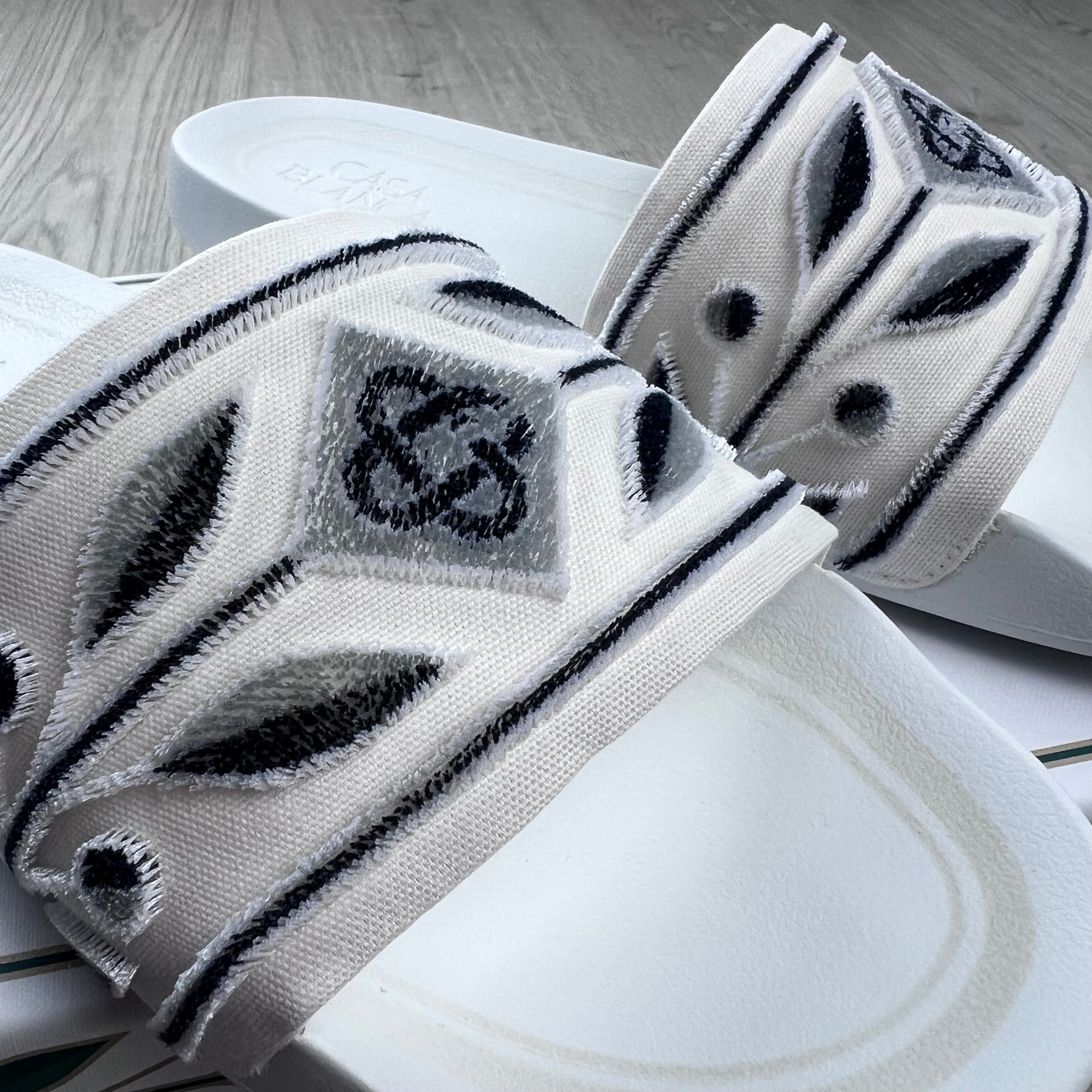 Casablanca Laurel Terry Slides - White