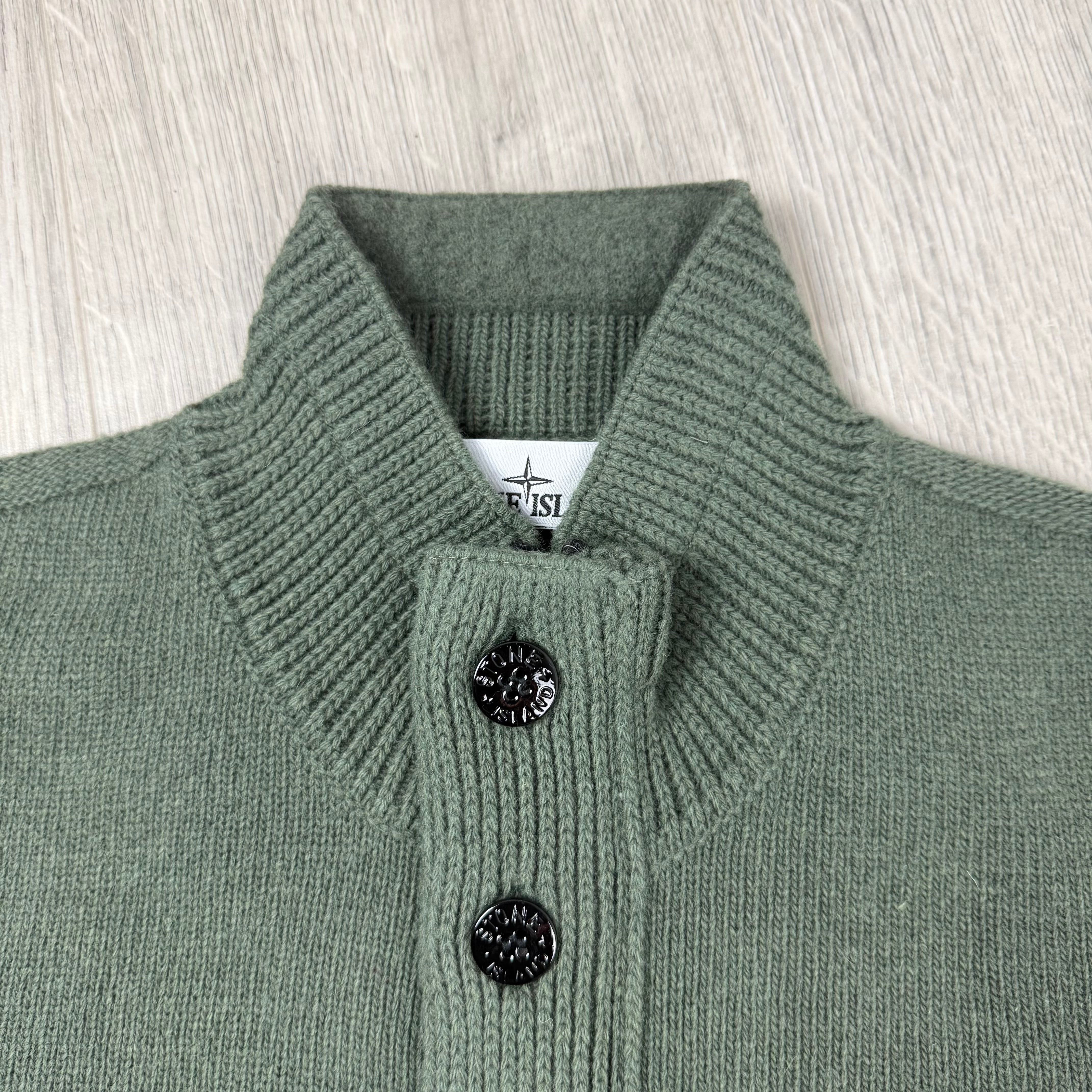 Stone Island Knit Zip Sweatshirt - Military