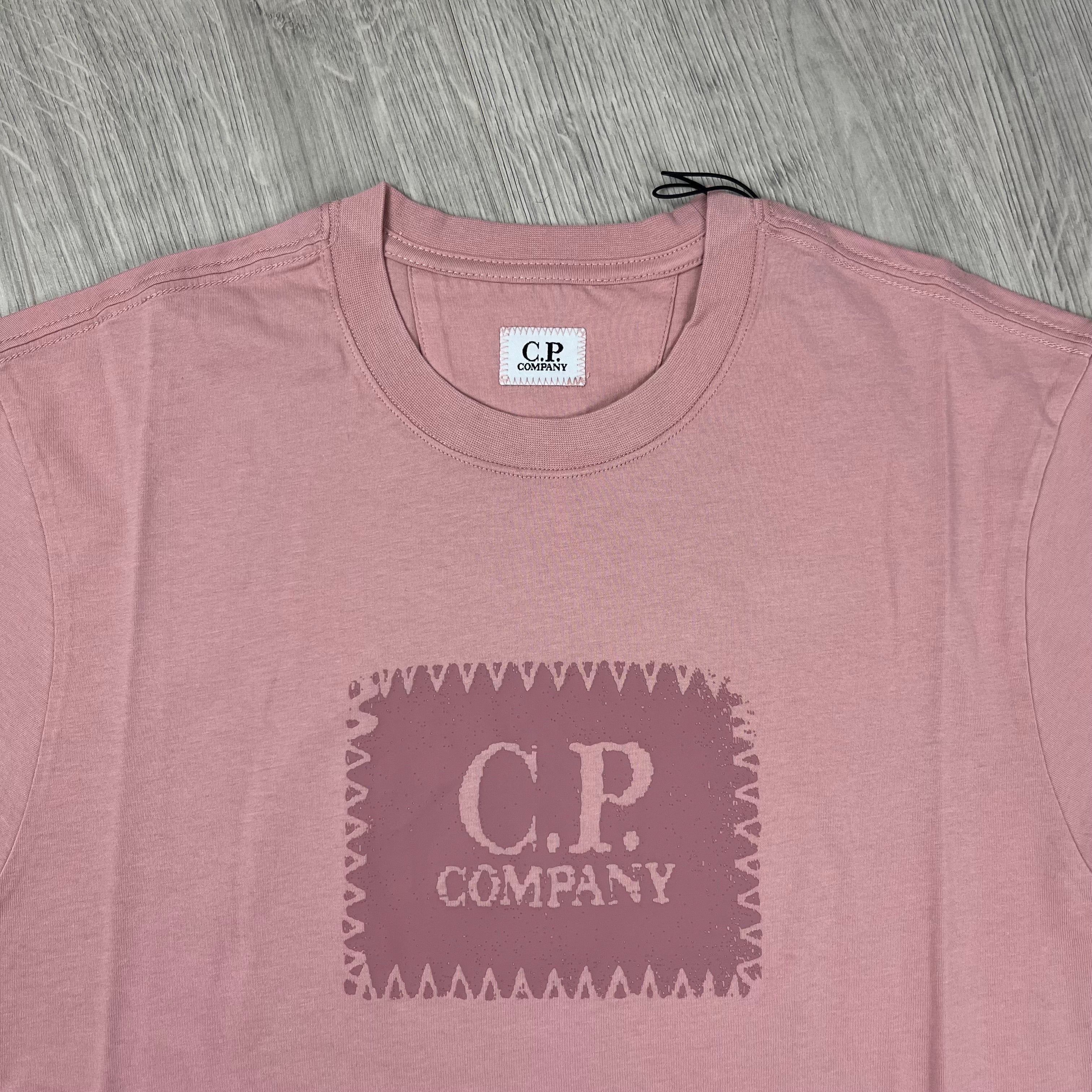 CP Company Stamp T-Shirt - Misty Rose