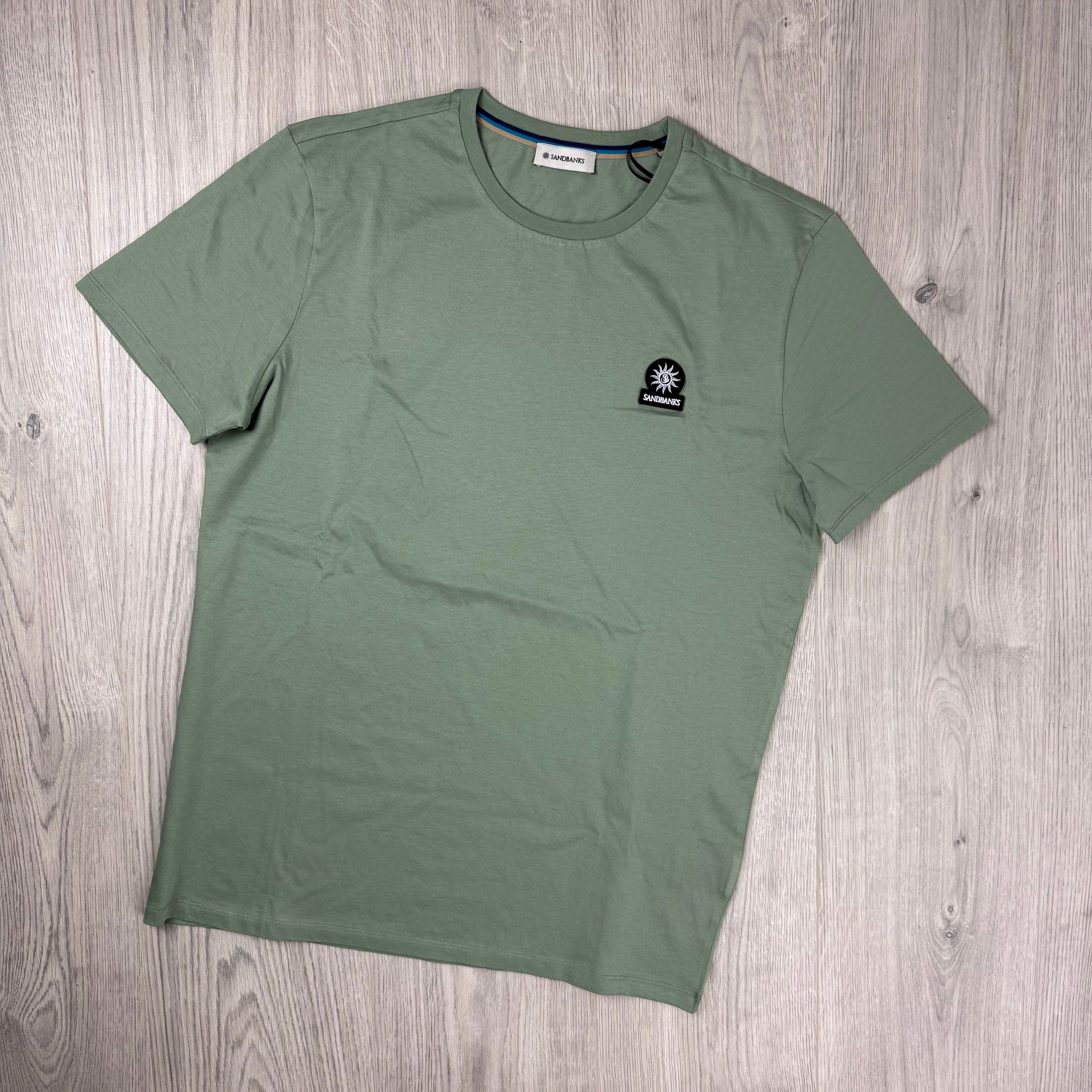 Sandbanks Badge Logo T-Shirt - Sage