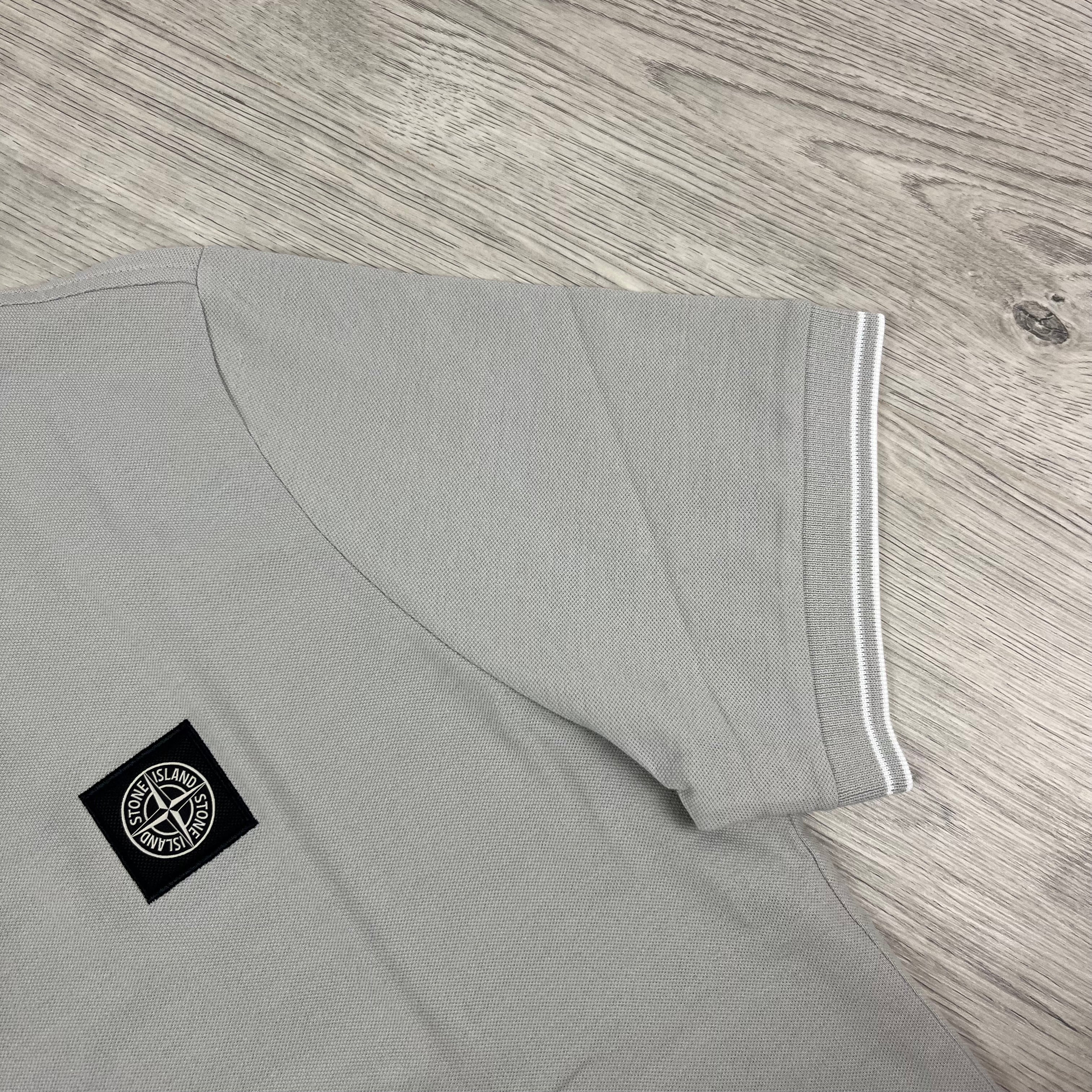 Stone Island Slim Fit Polo Shirt in Grey. On sale at Open Attire.