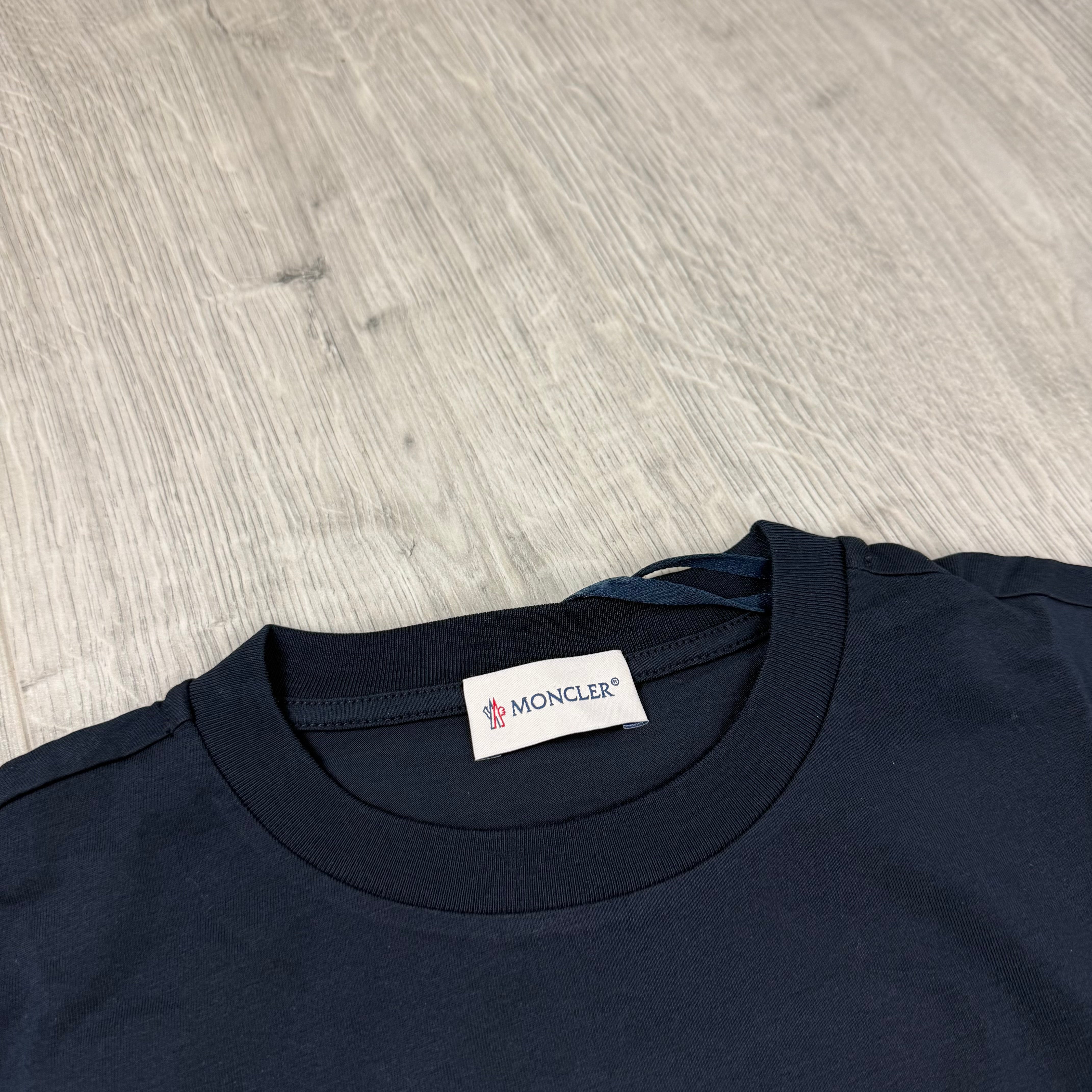 Moncler Junior Scribble T-Shirt - Navy
