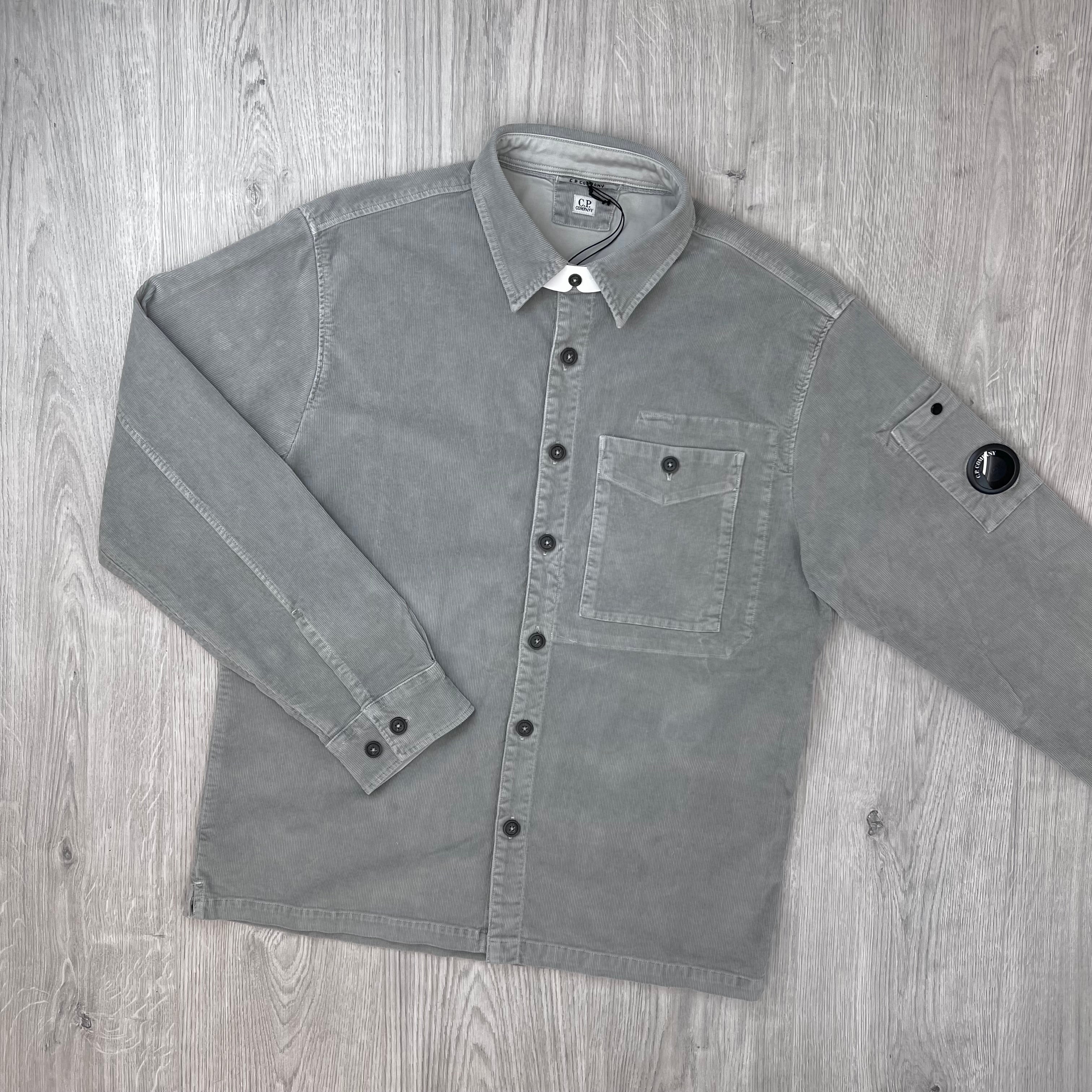 CP Company Corduroy Overshirt - Flint Grey