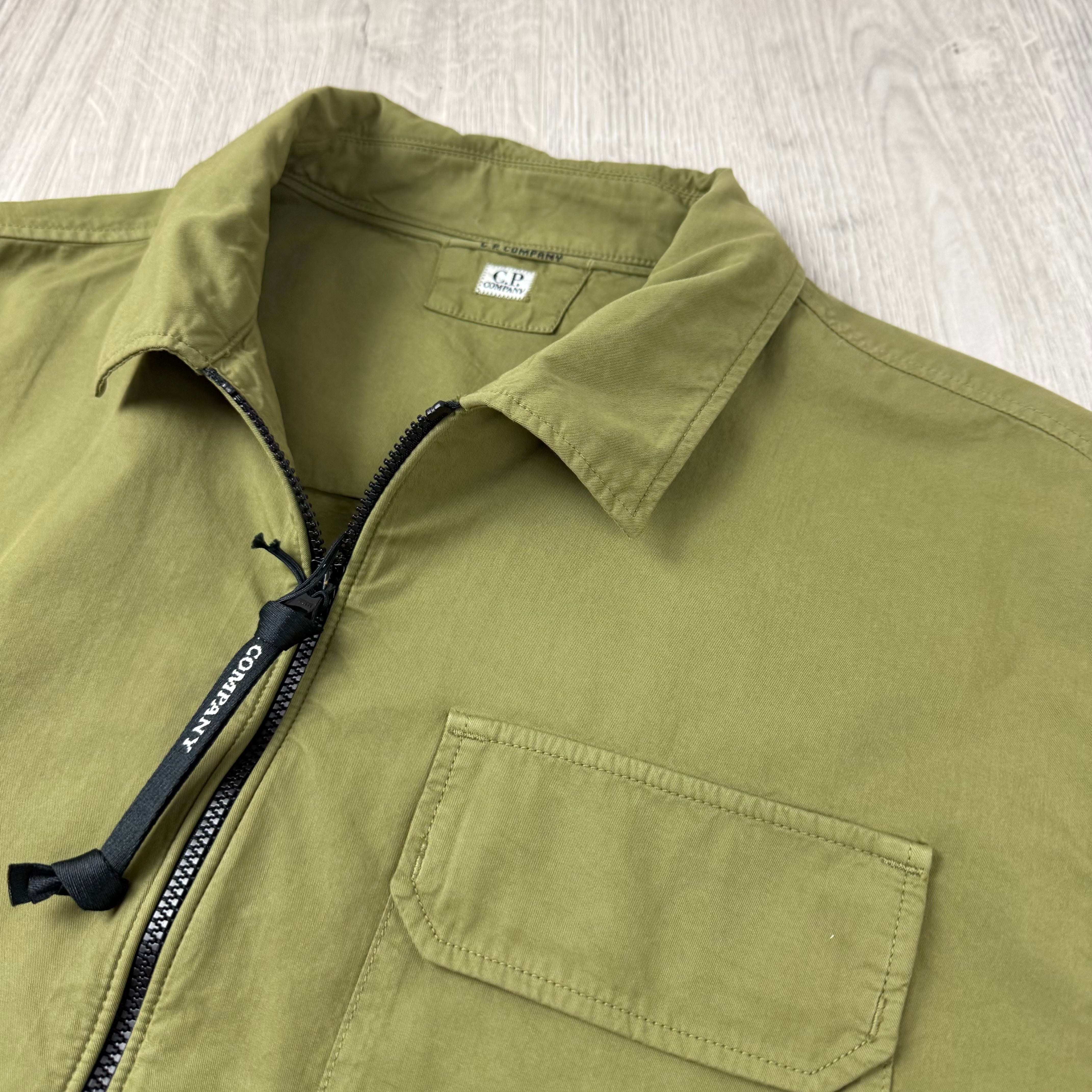 CP Company Zip Overshirt - Dried Herb