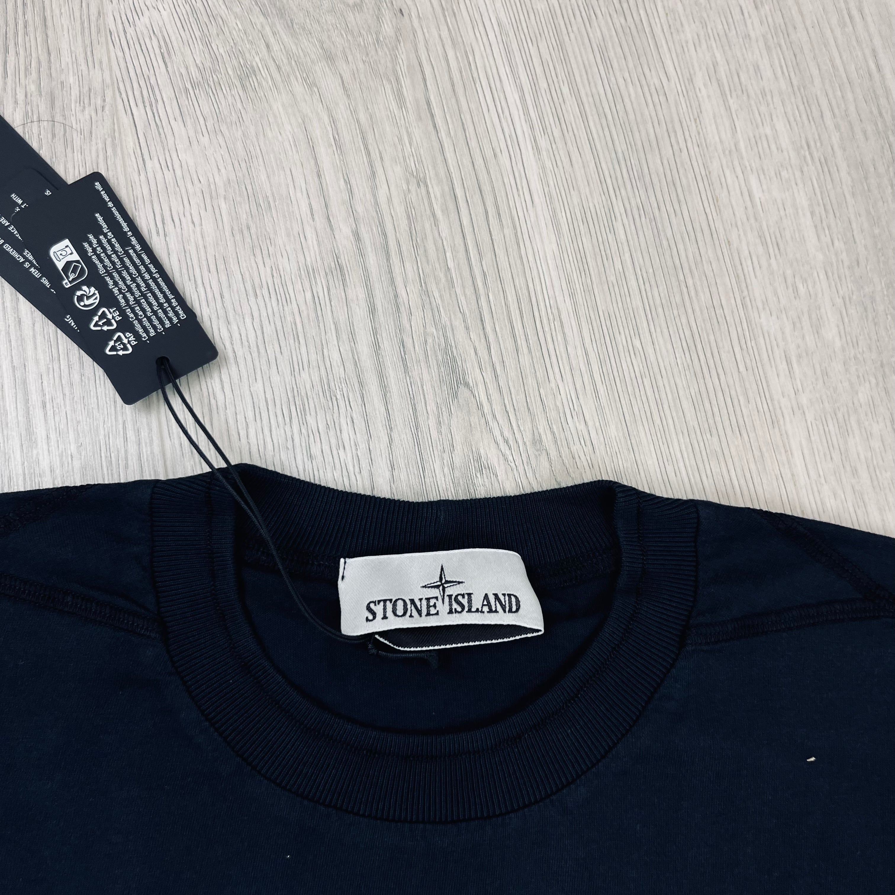 Stone Island Embroidered T-Shirt - Navy