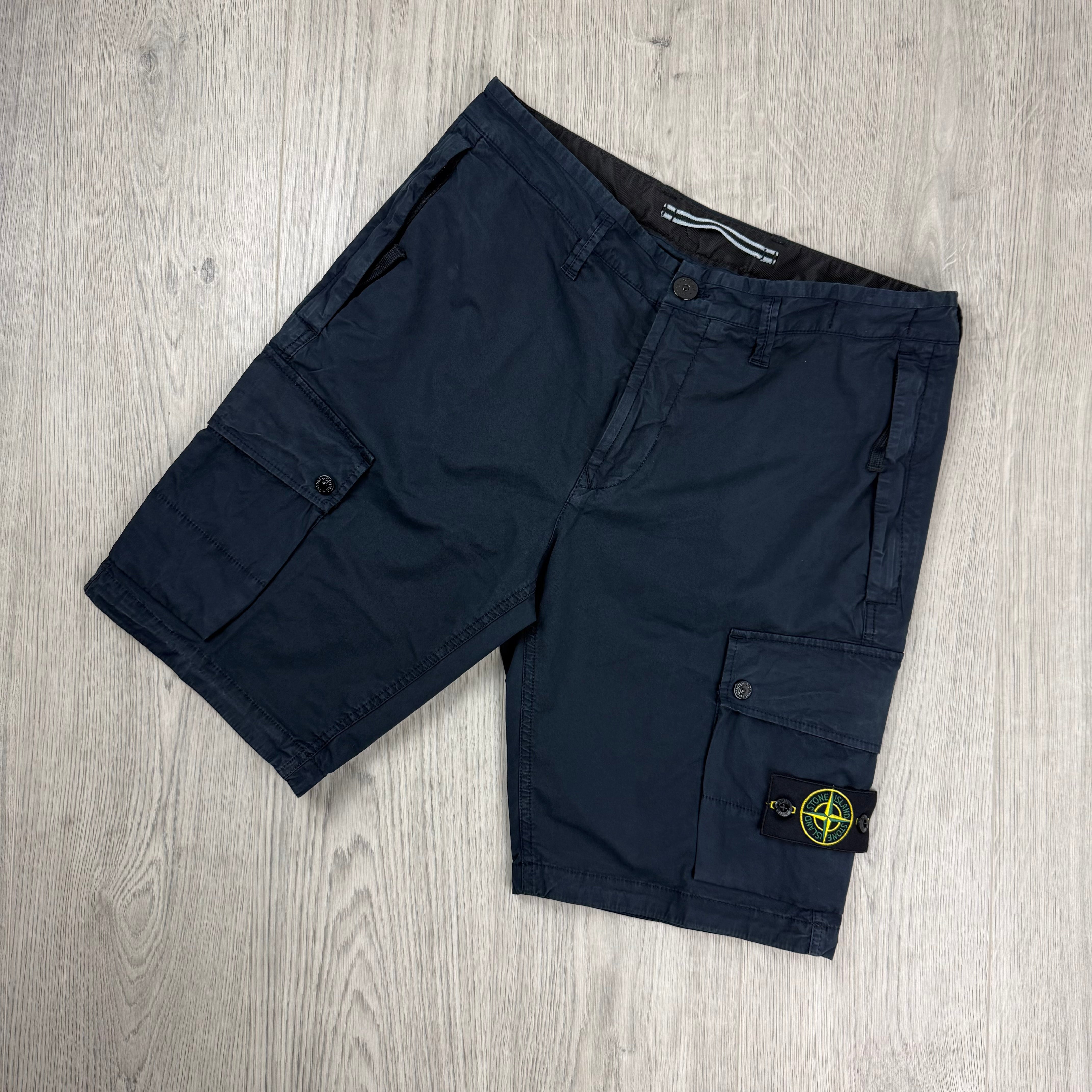 Stone Island Supima Cargo Shorts - Navy