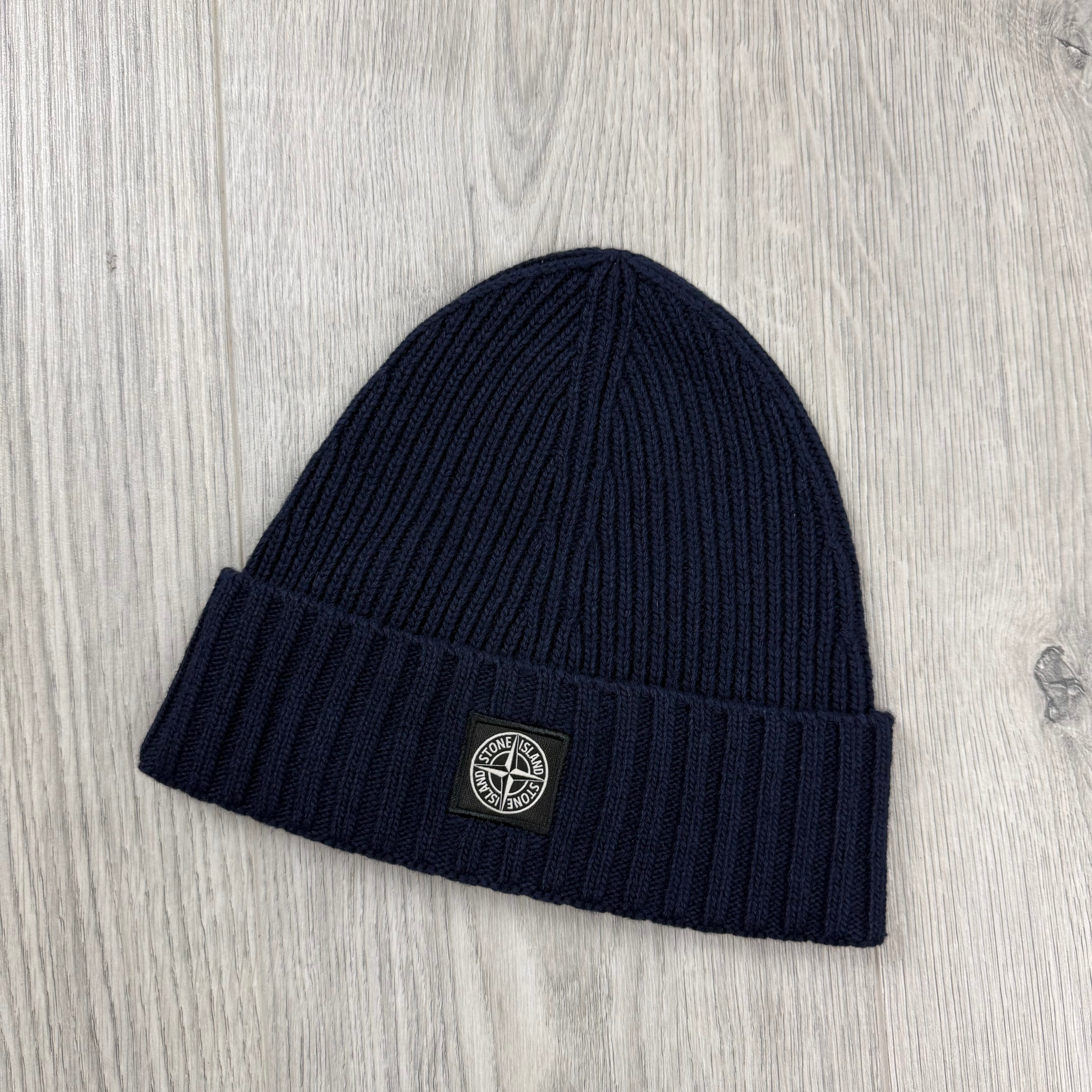 Stone Island Junior Knit Beanie - Navy
