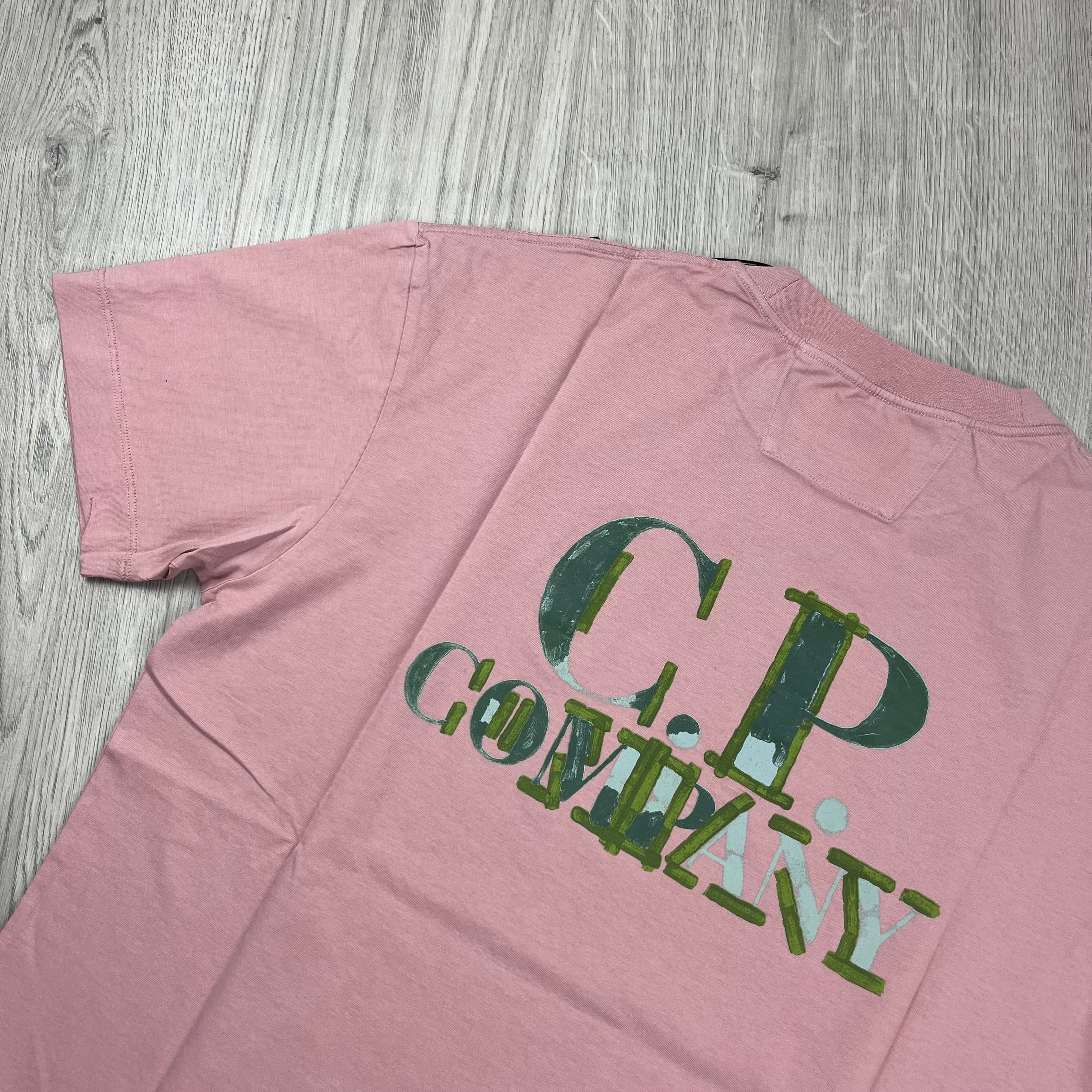 CP Company Blurred T-Shirt - Misty Rose
