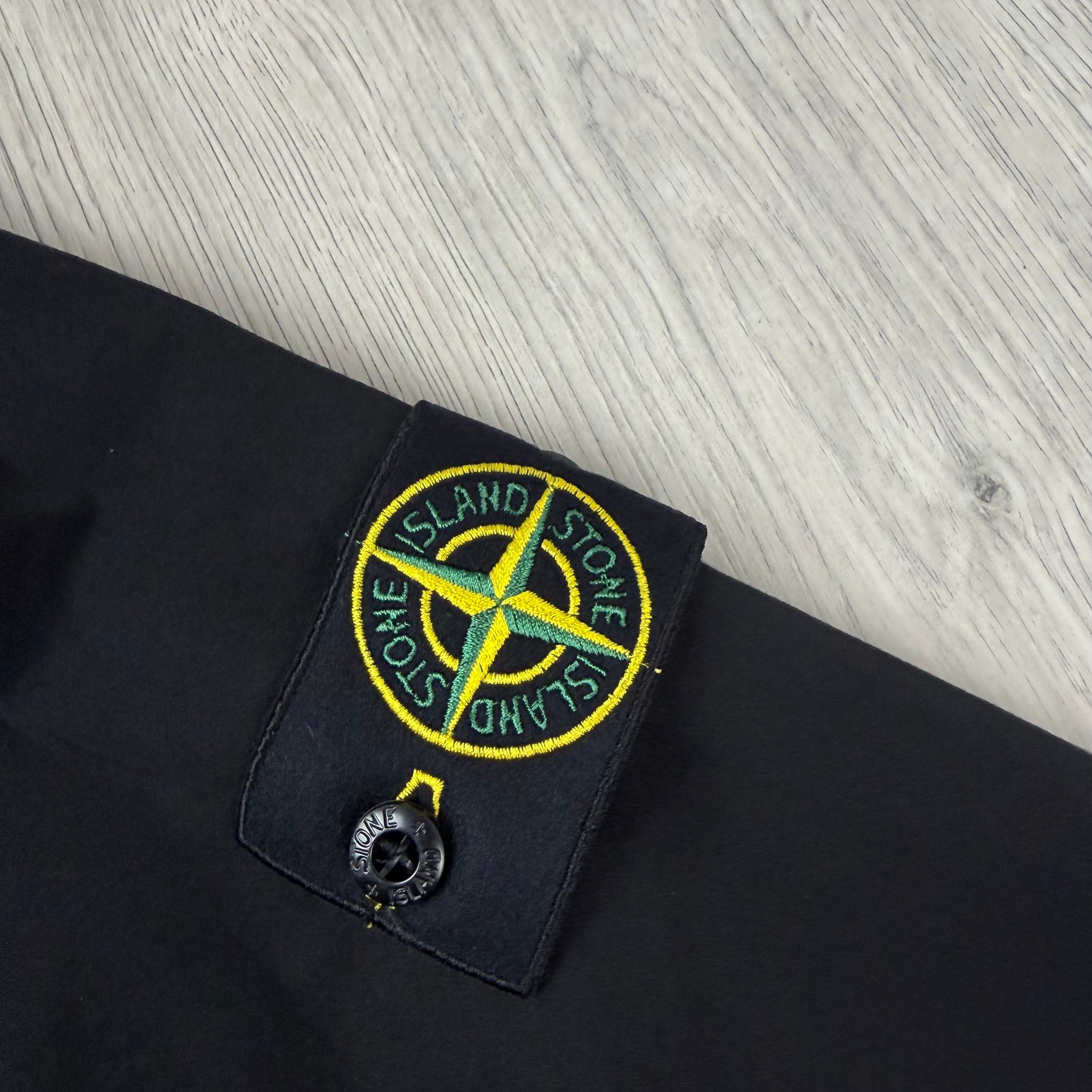 Stone Island Zip Overshirt - Black
