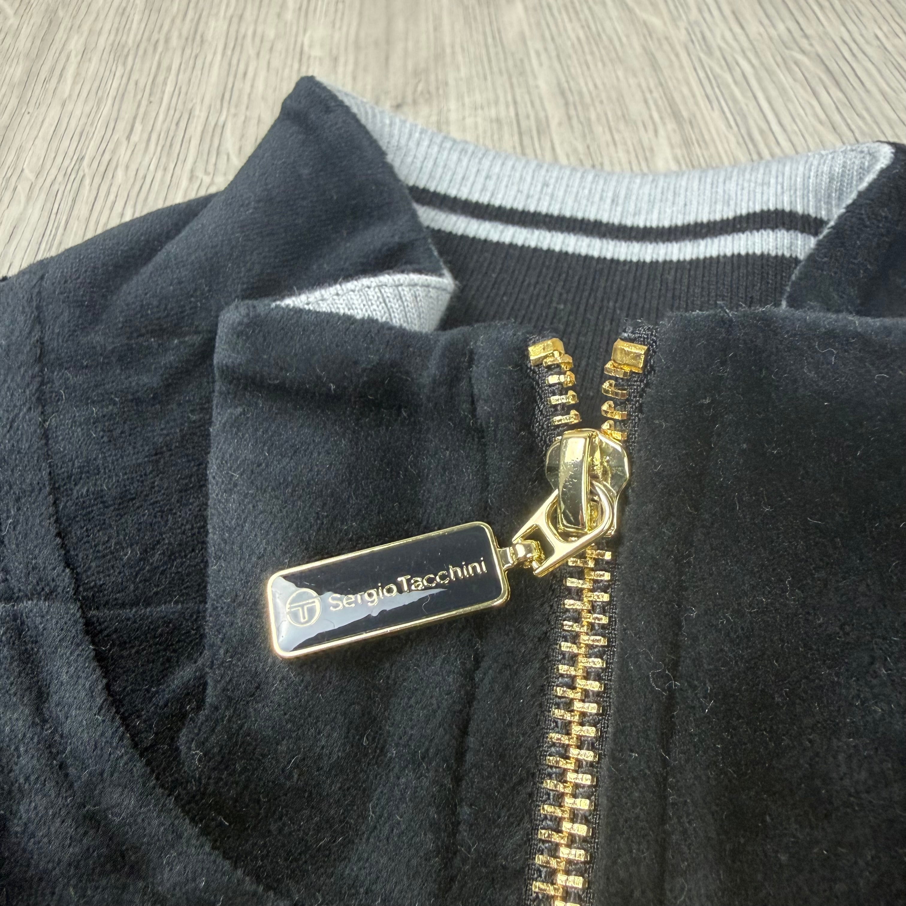 Sergio Tacchini 'New Damarindo' Velour Tracksuit -  Black