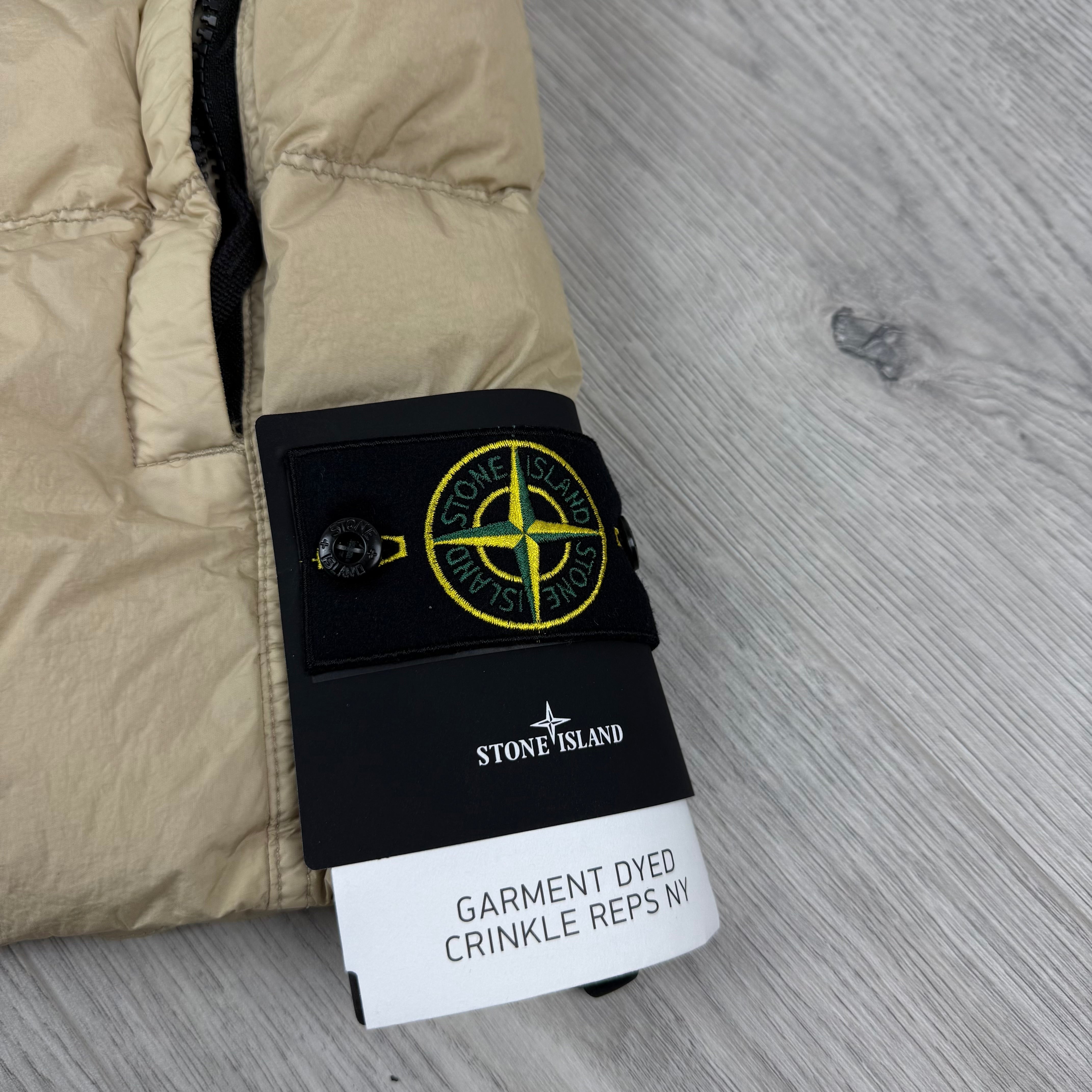 Stone Island Crinkle Reps Down Gilet - Desert