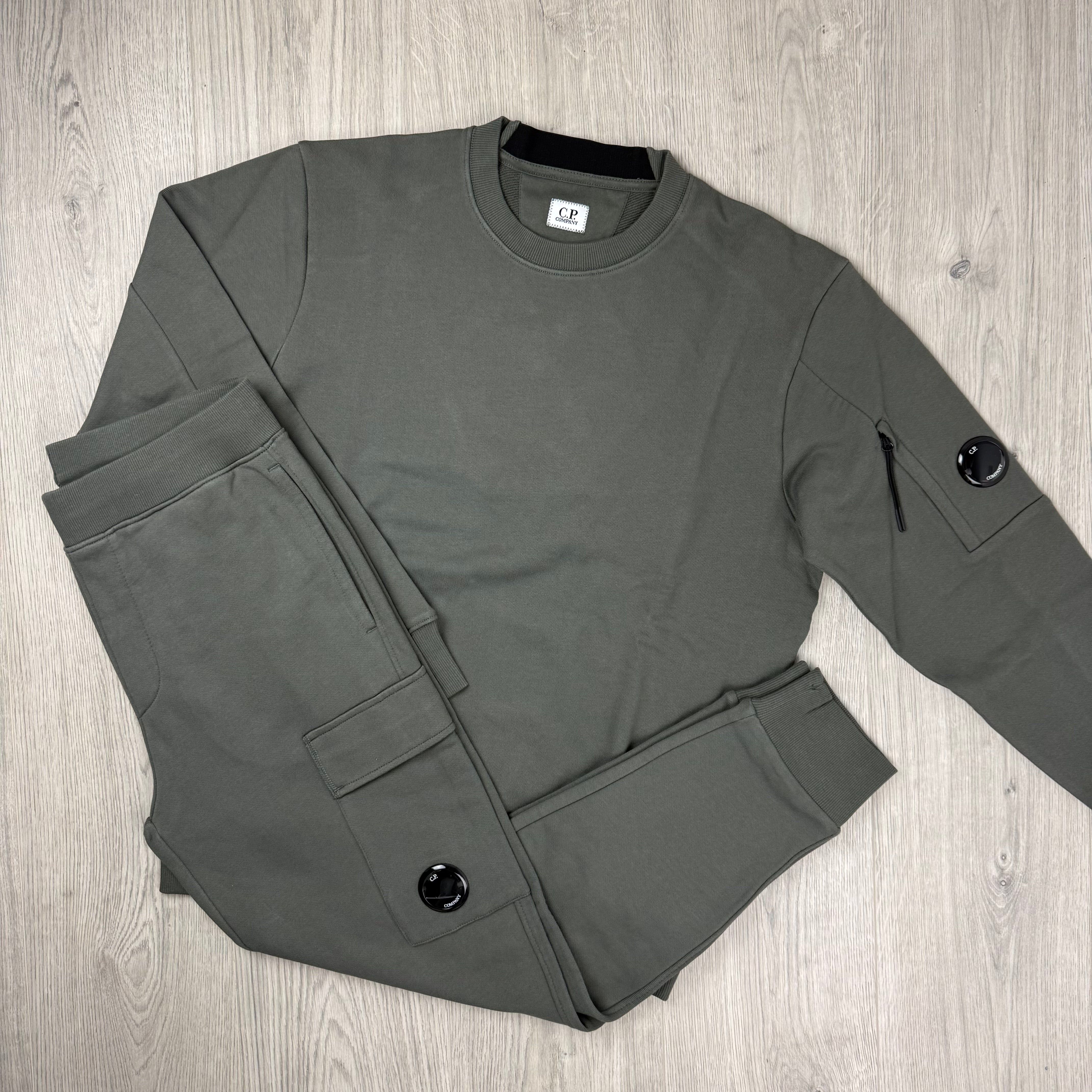 CP Company Raised Fleece Tracksuit - Gunmetal