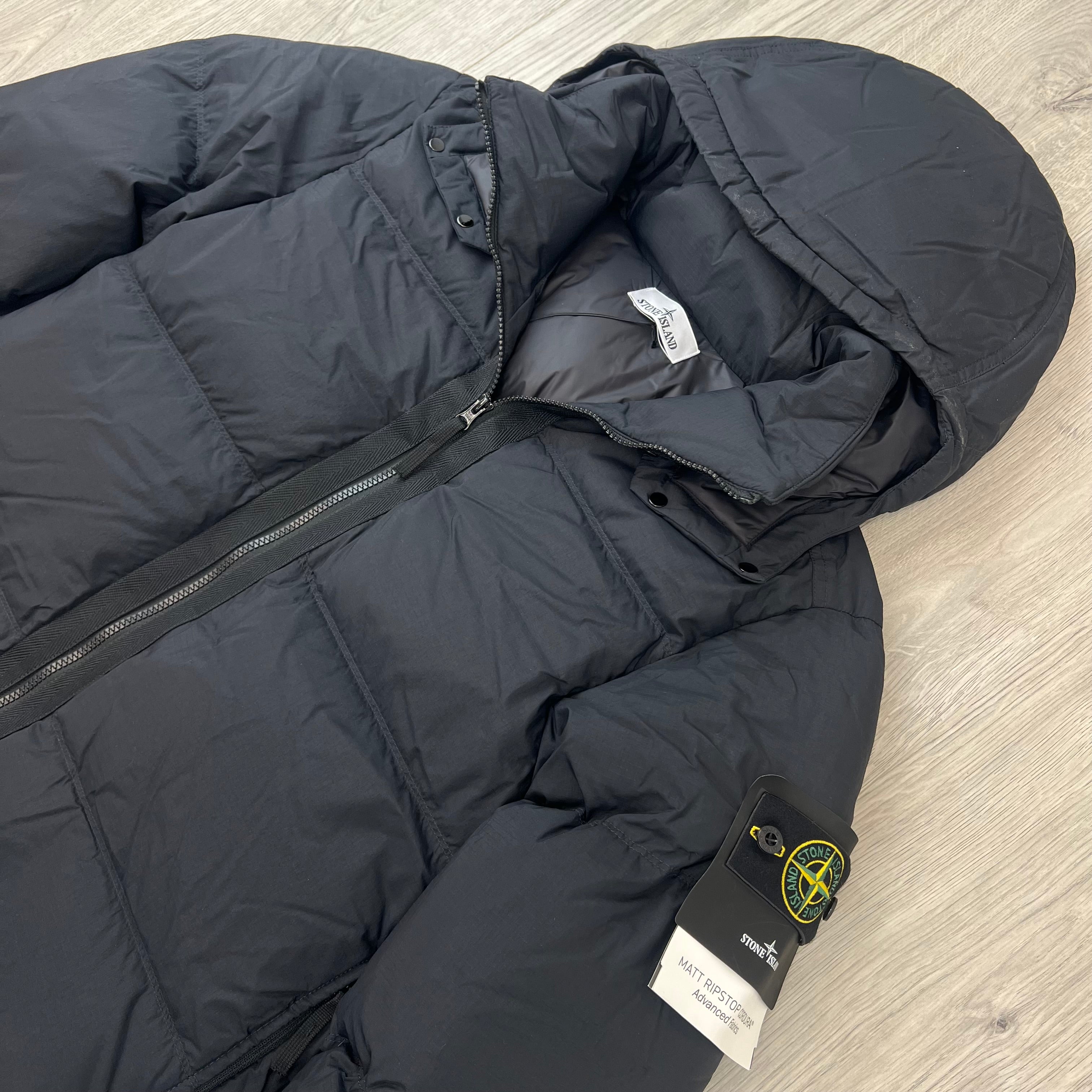 Stone Island Ripstop Down Jacket - Black