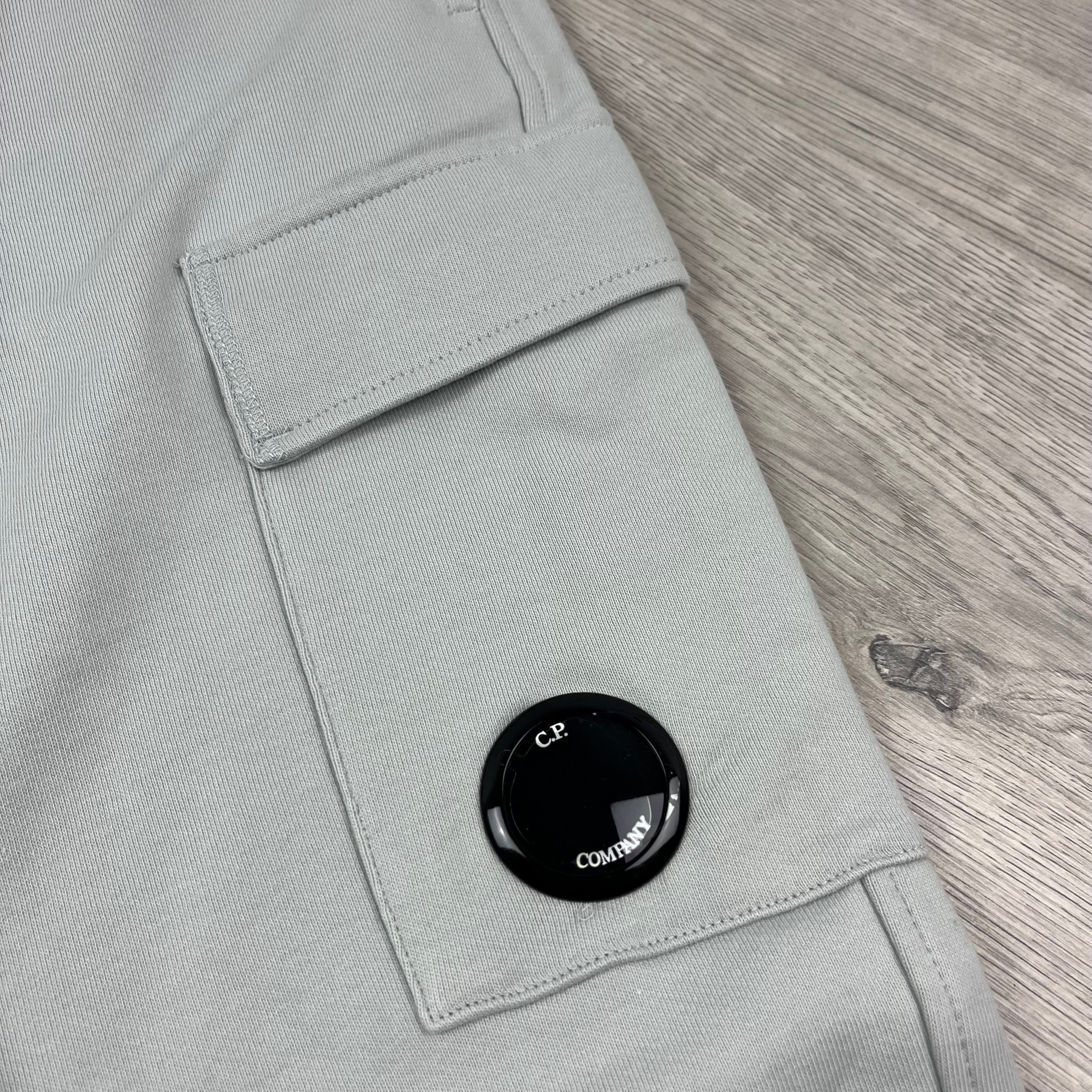 CP Company Raised Fleece Sweatpants - Blue Fox