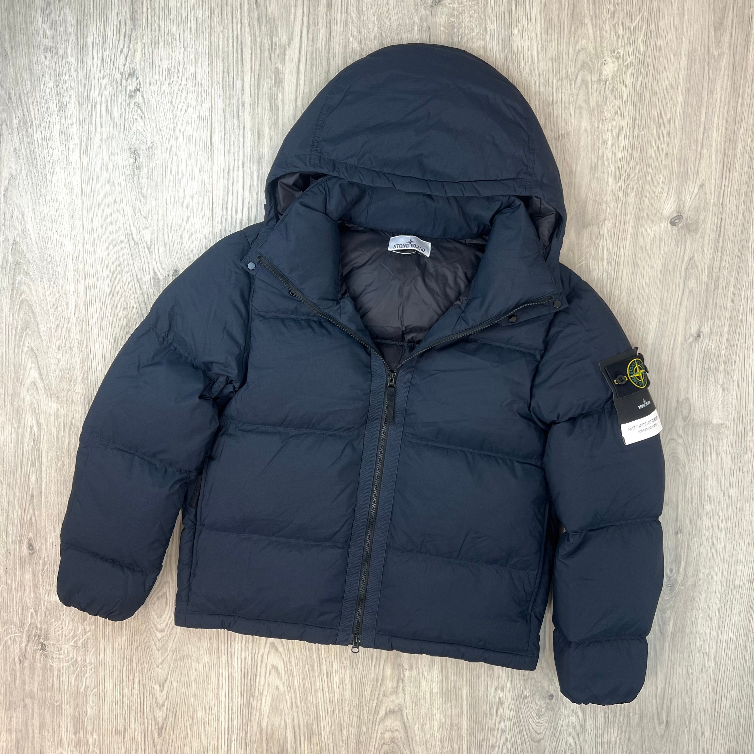 Stone Island Ripstop Down Jacket - Navy