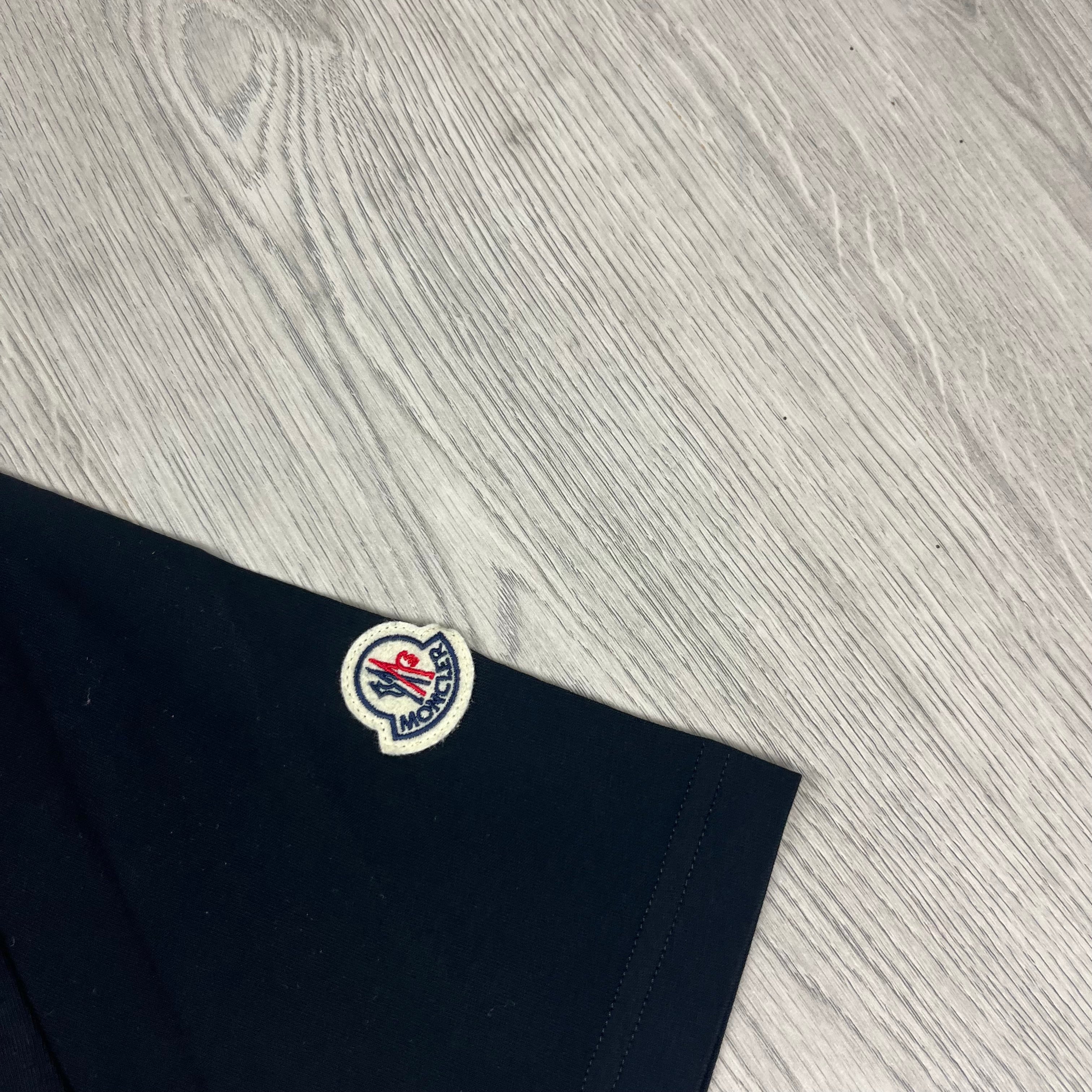 Moncler Logo T-shirt in Black. On sale at Open Attire.