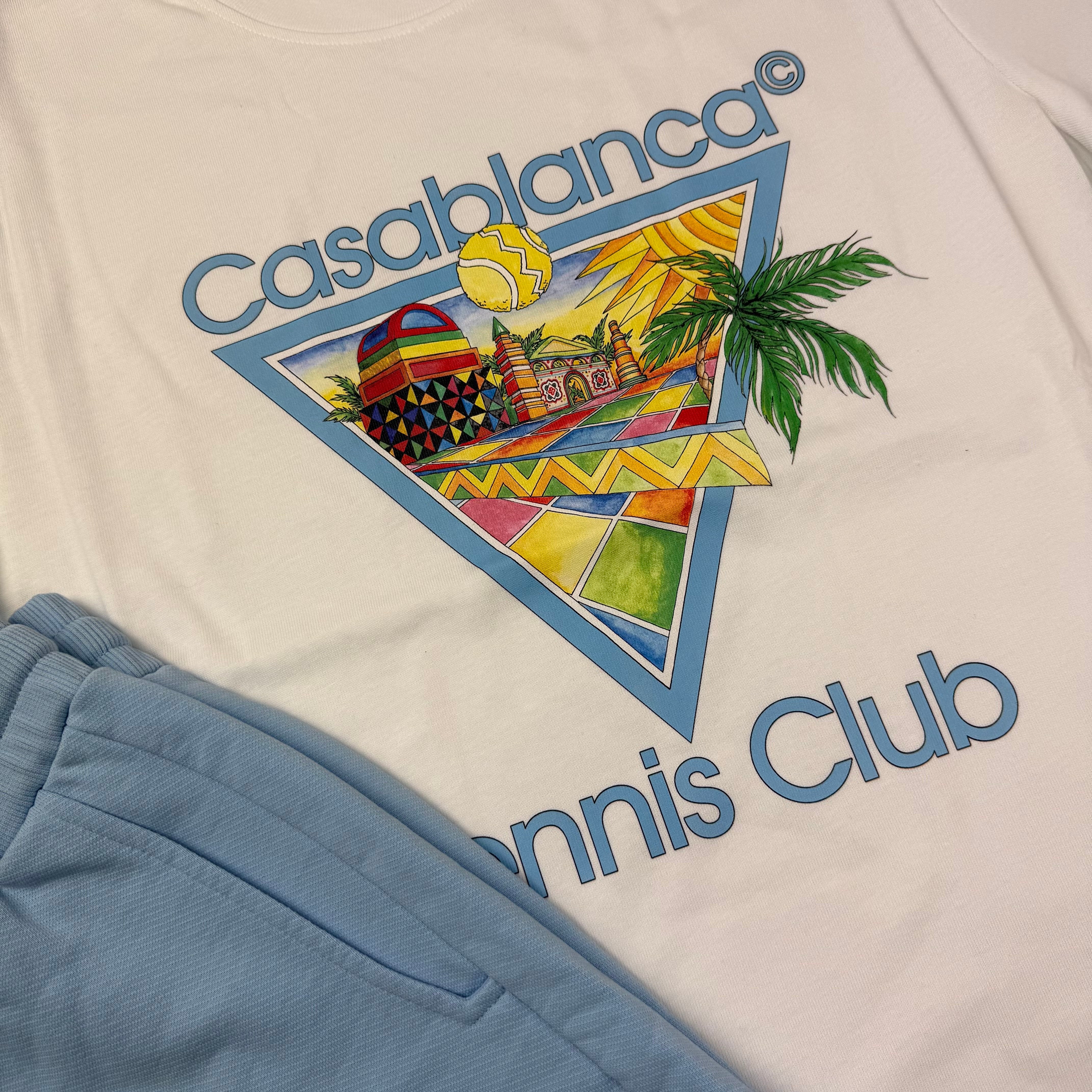 Casablanca 'Tennis Club' Set - Pale Blue