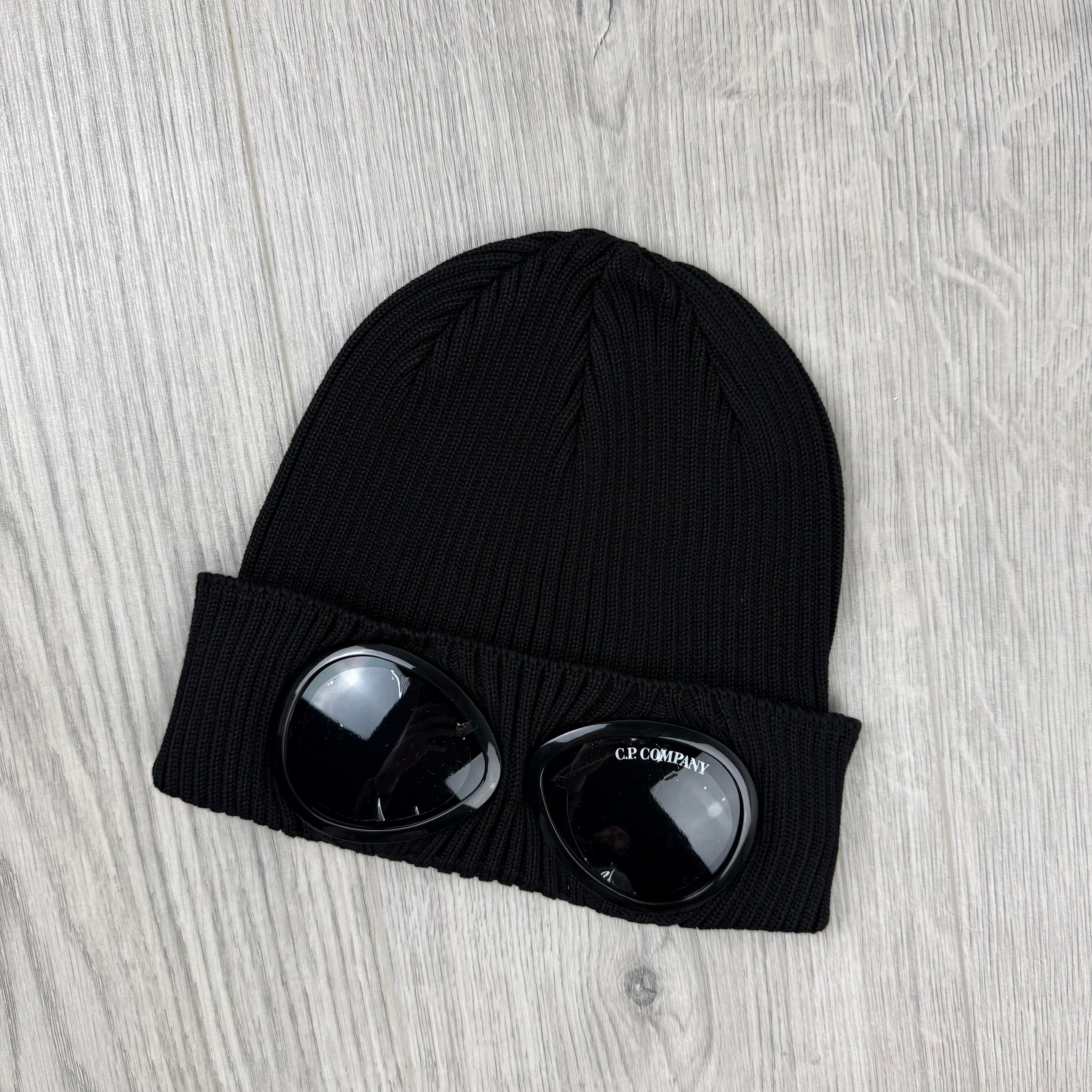 CP Company Goggle Beanie - Black
