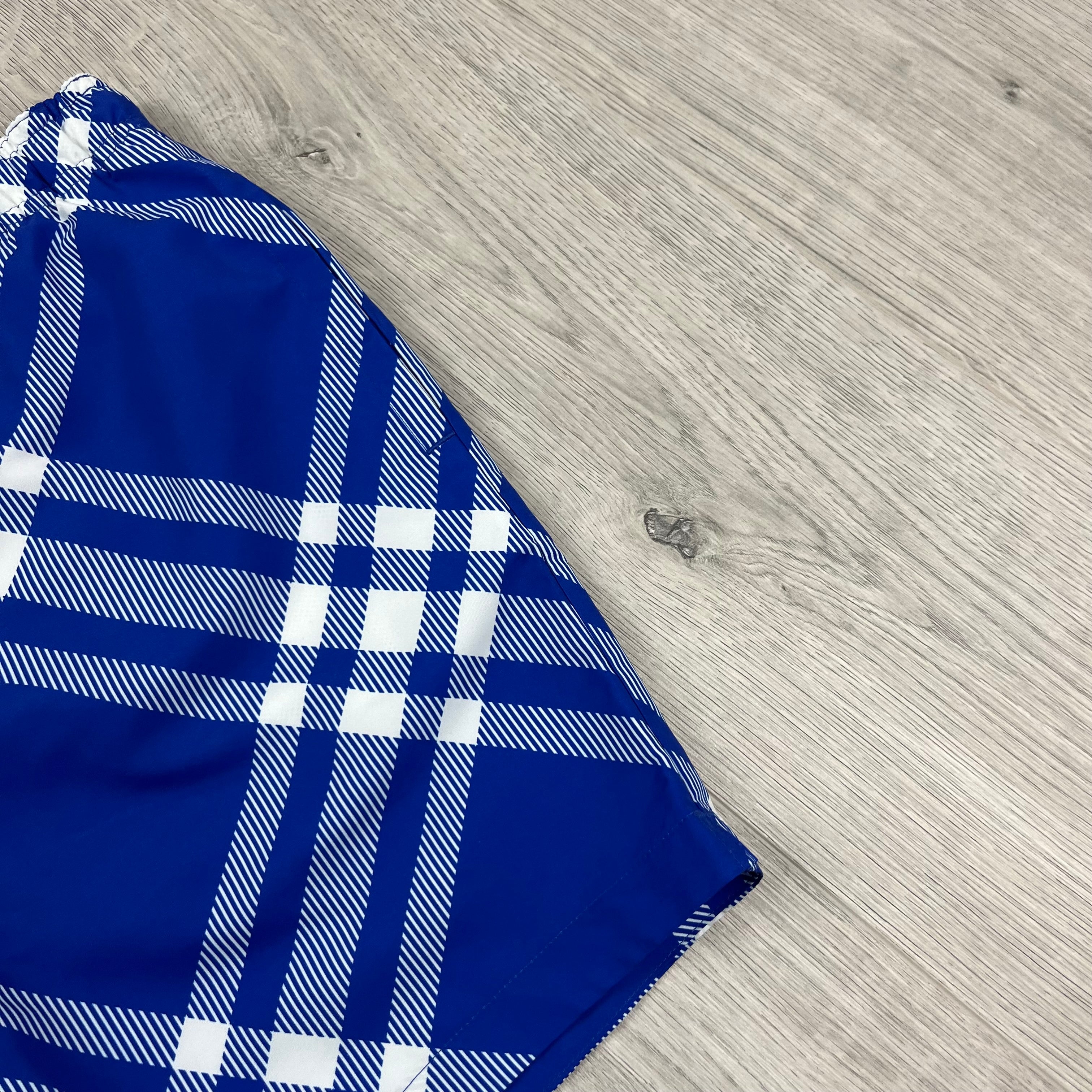 Burberry Check Swim Shorts - Blue