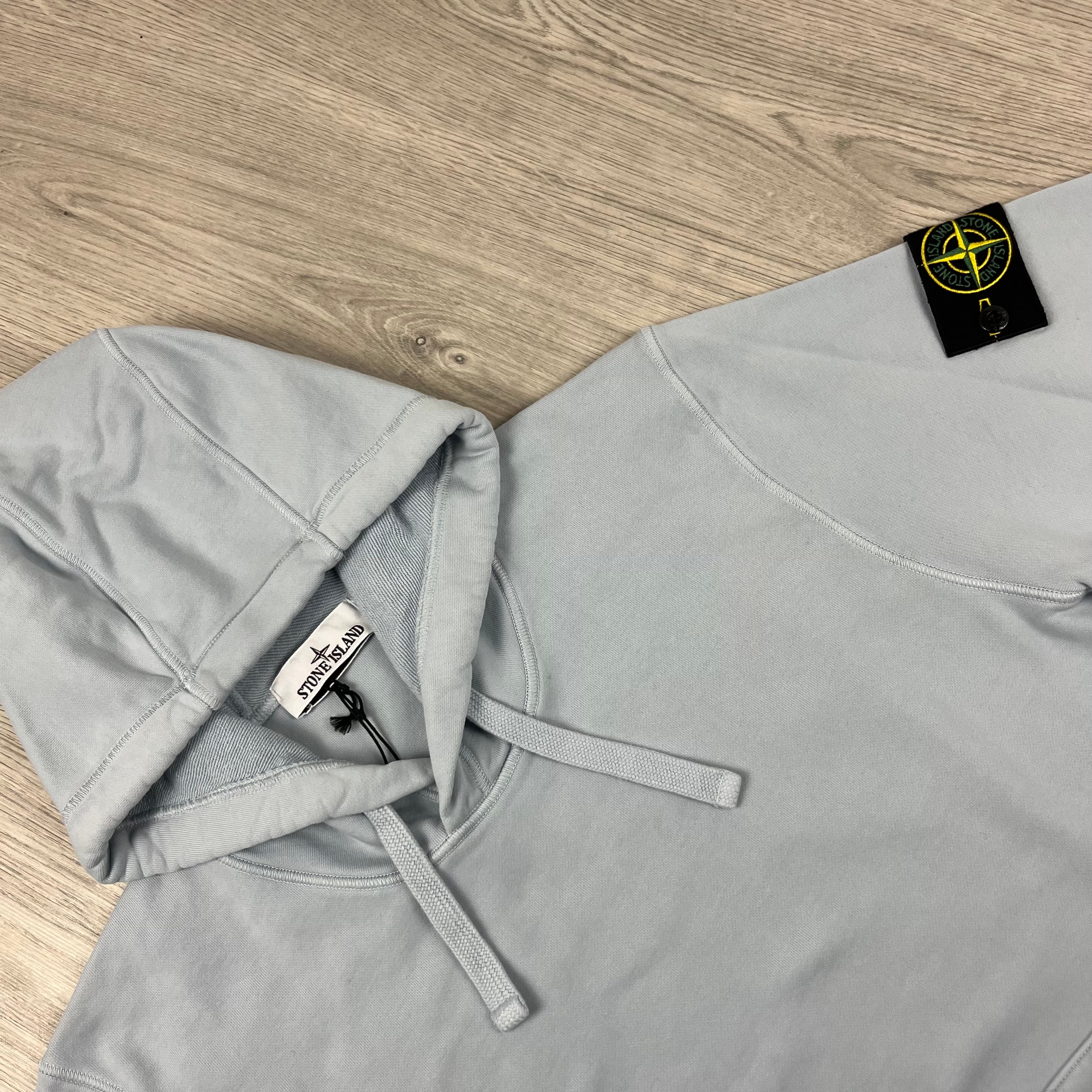 Stone Island Dyed Hoodie - Sky Blue