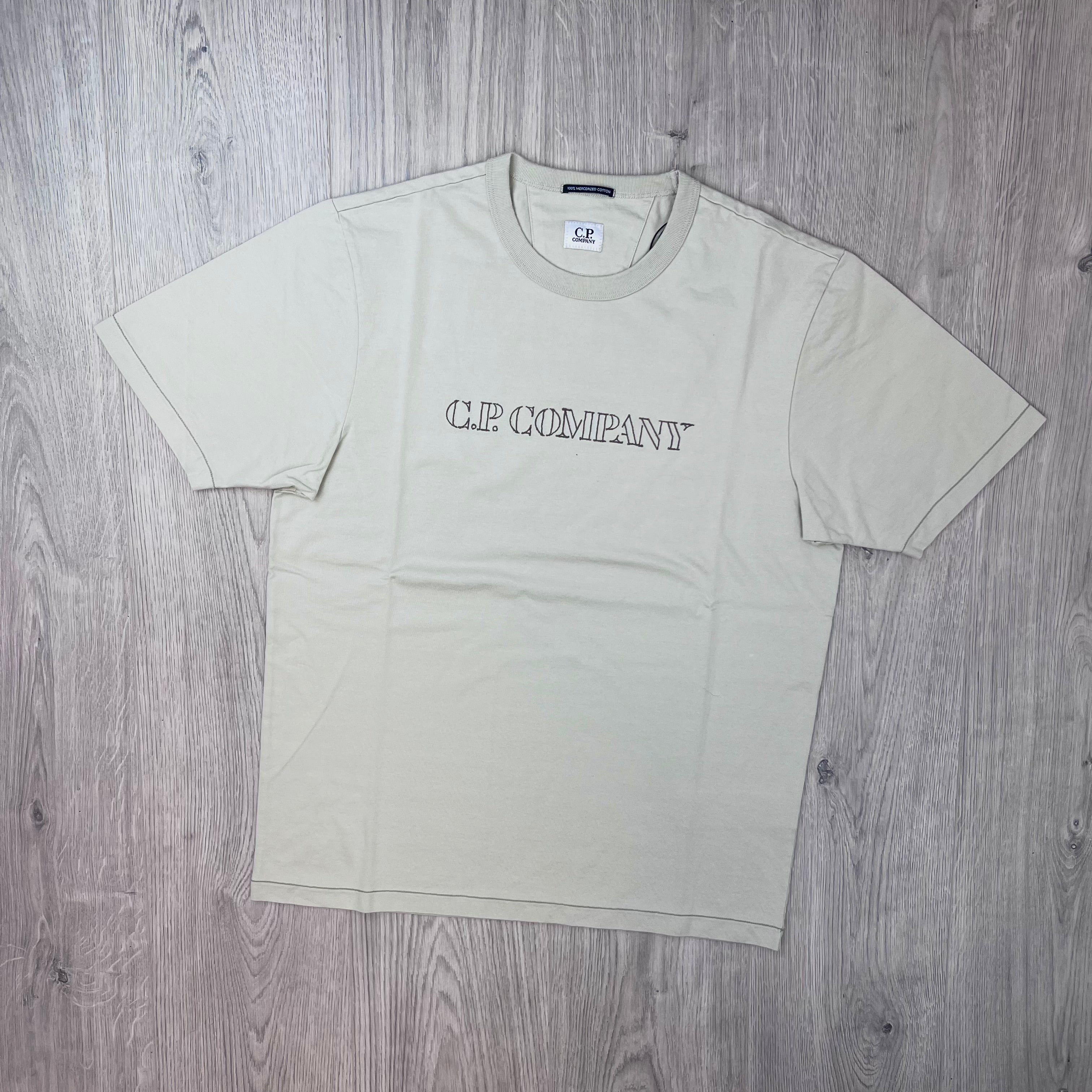 CP Company Logo T-Shirt - Silver Birch