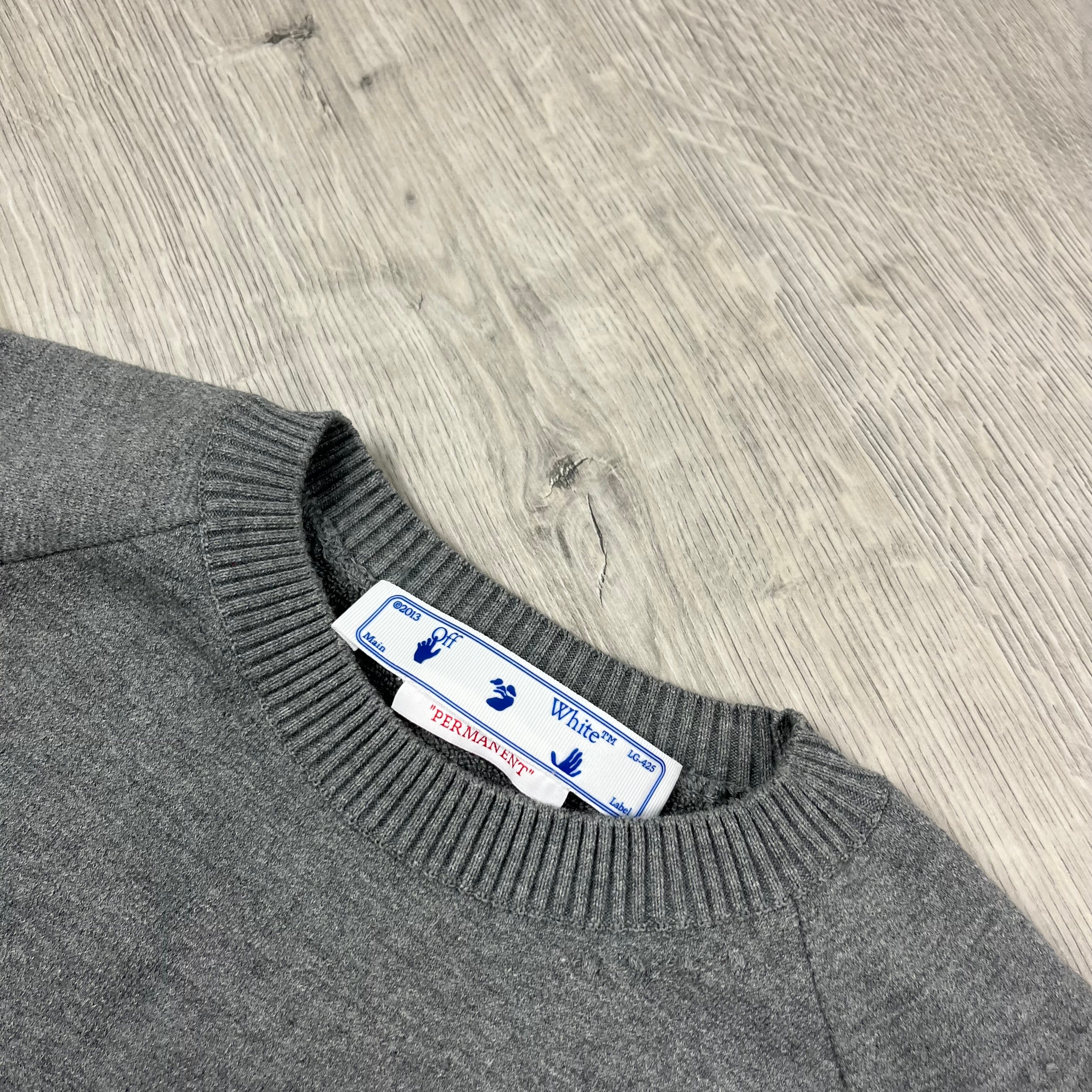 Off-White Knit Sweatshirt - Grey