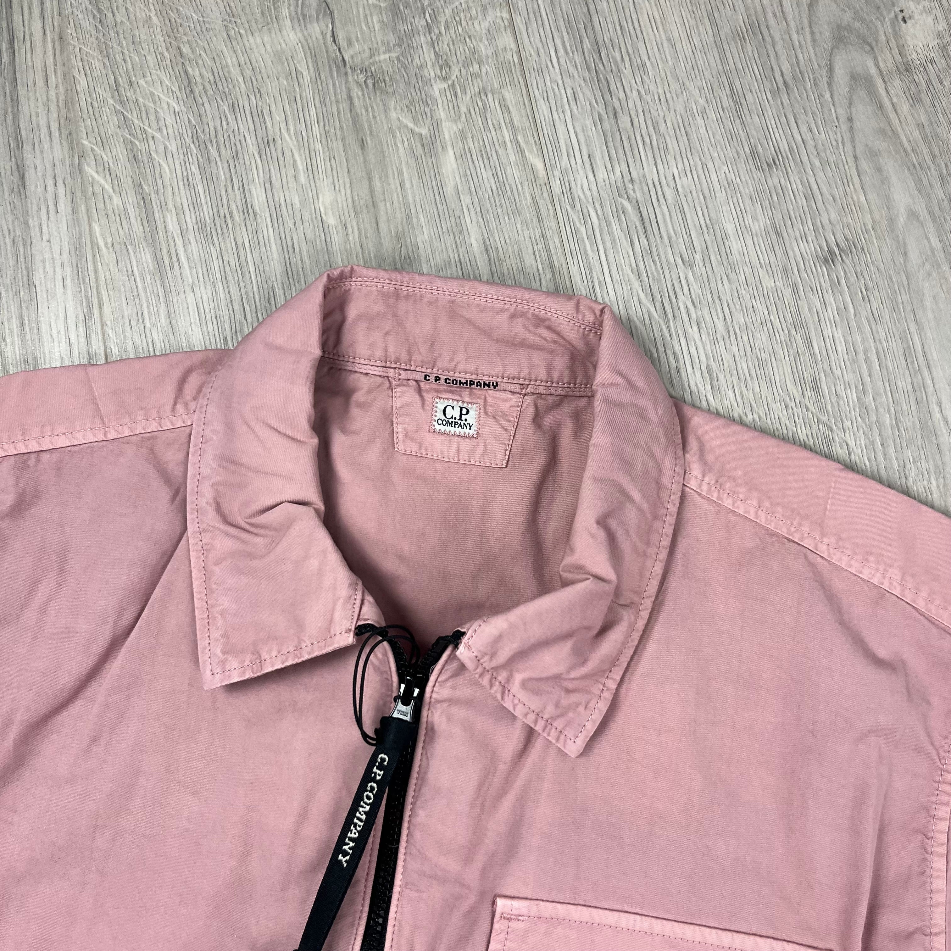 CP Company Zip Overshirt - Misty Rose