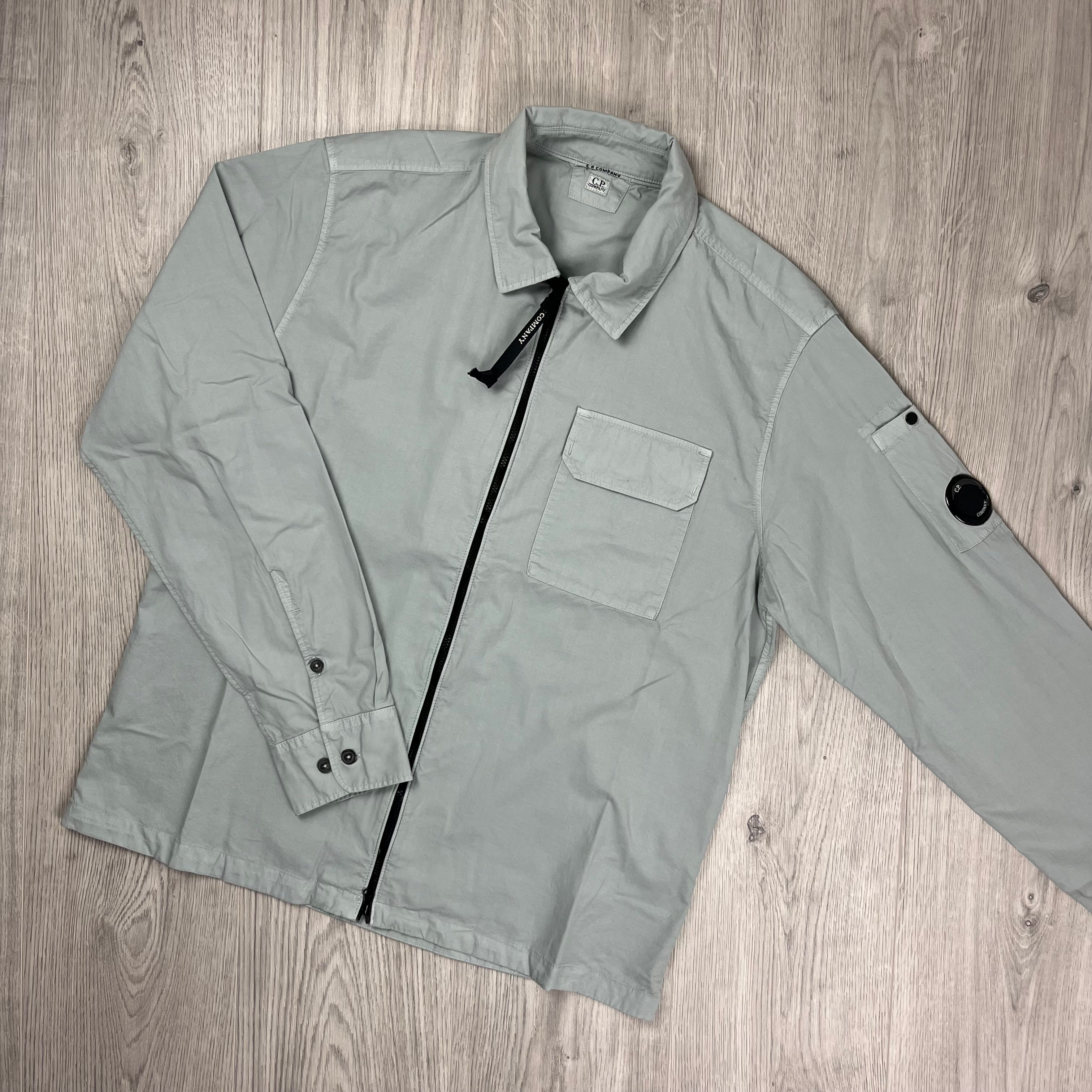 CP Company Zip Overshirt - Blue Fox